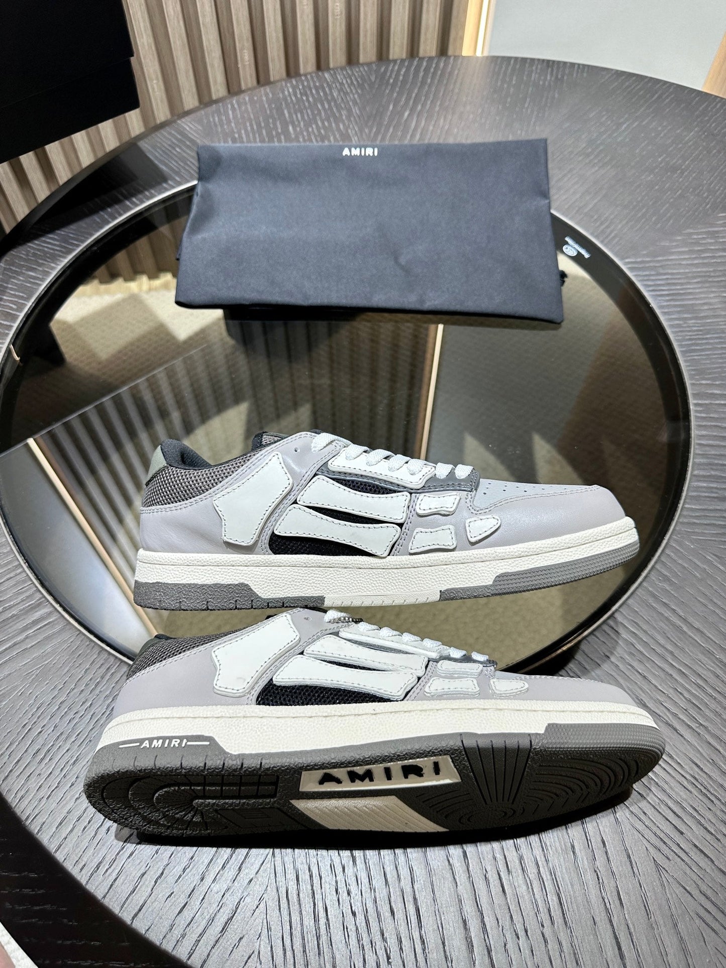 Amiri Leather Low-Top Fashion Sneakers - Casual Sports Shoes