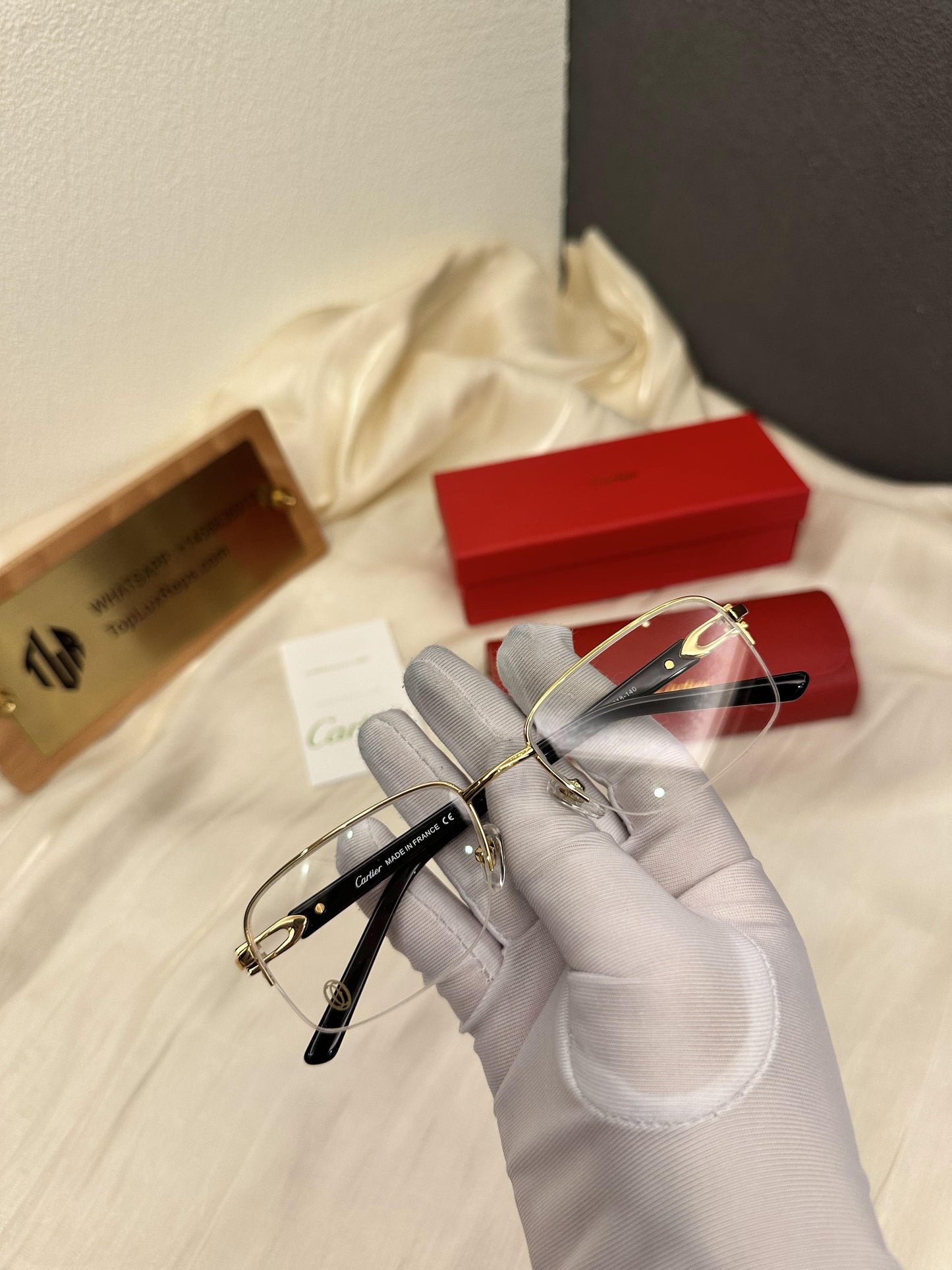 Cartier half-rim eyeglasses - gold frame