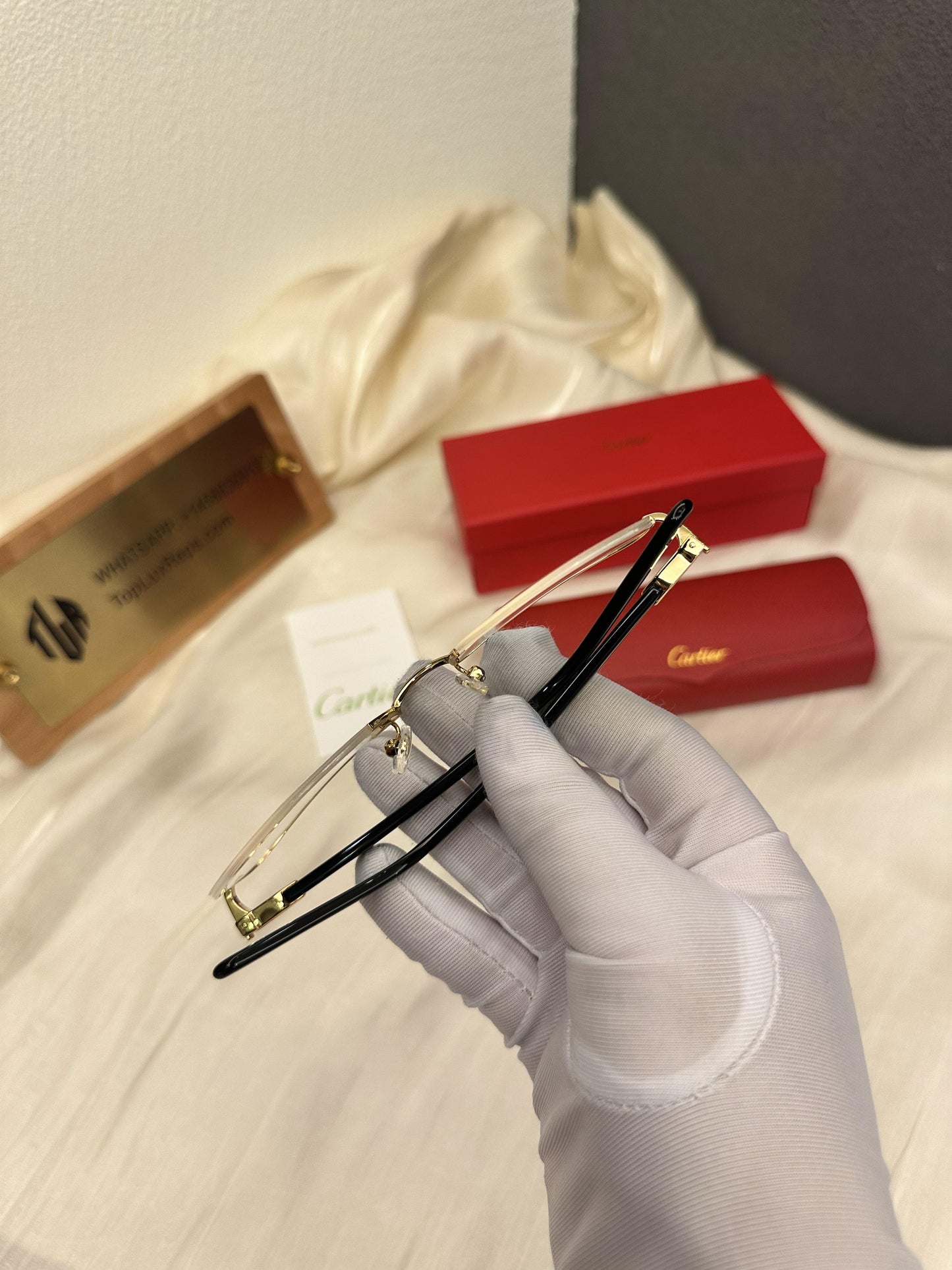 Cartier half-rim eyeglasses - gold frame