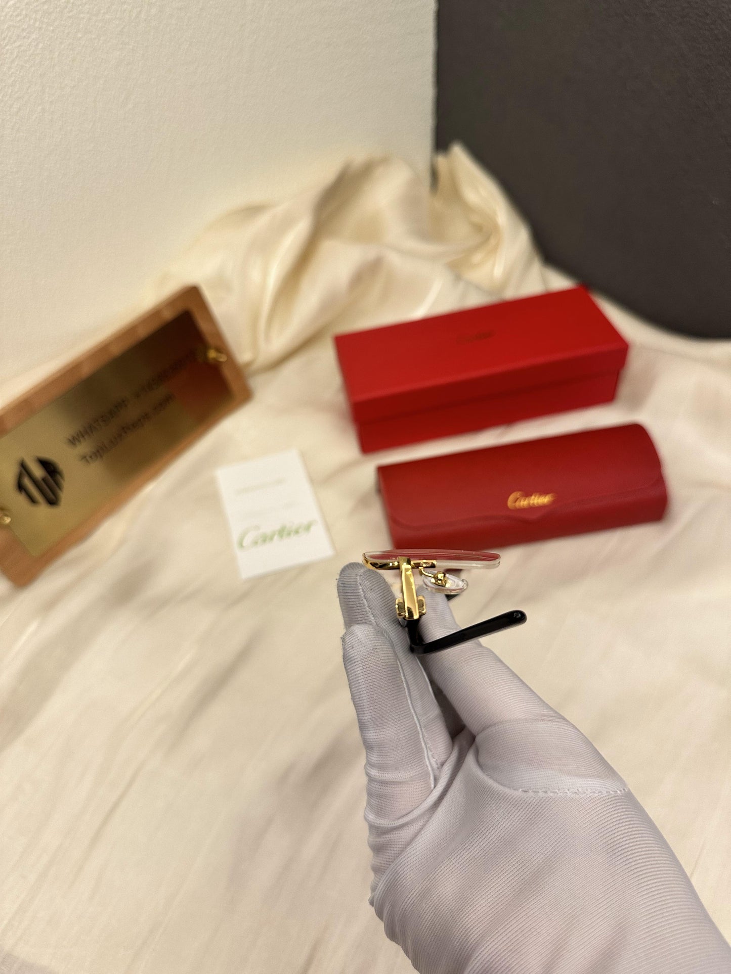 Cartier half-rim eyeglasses - gold frame