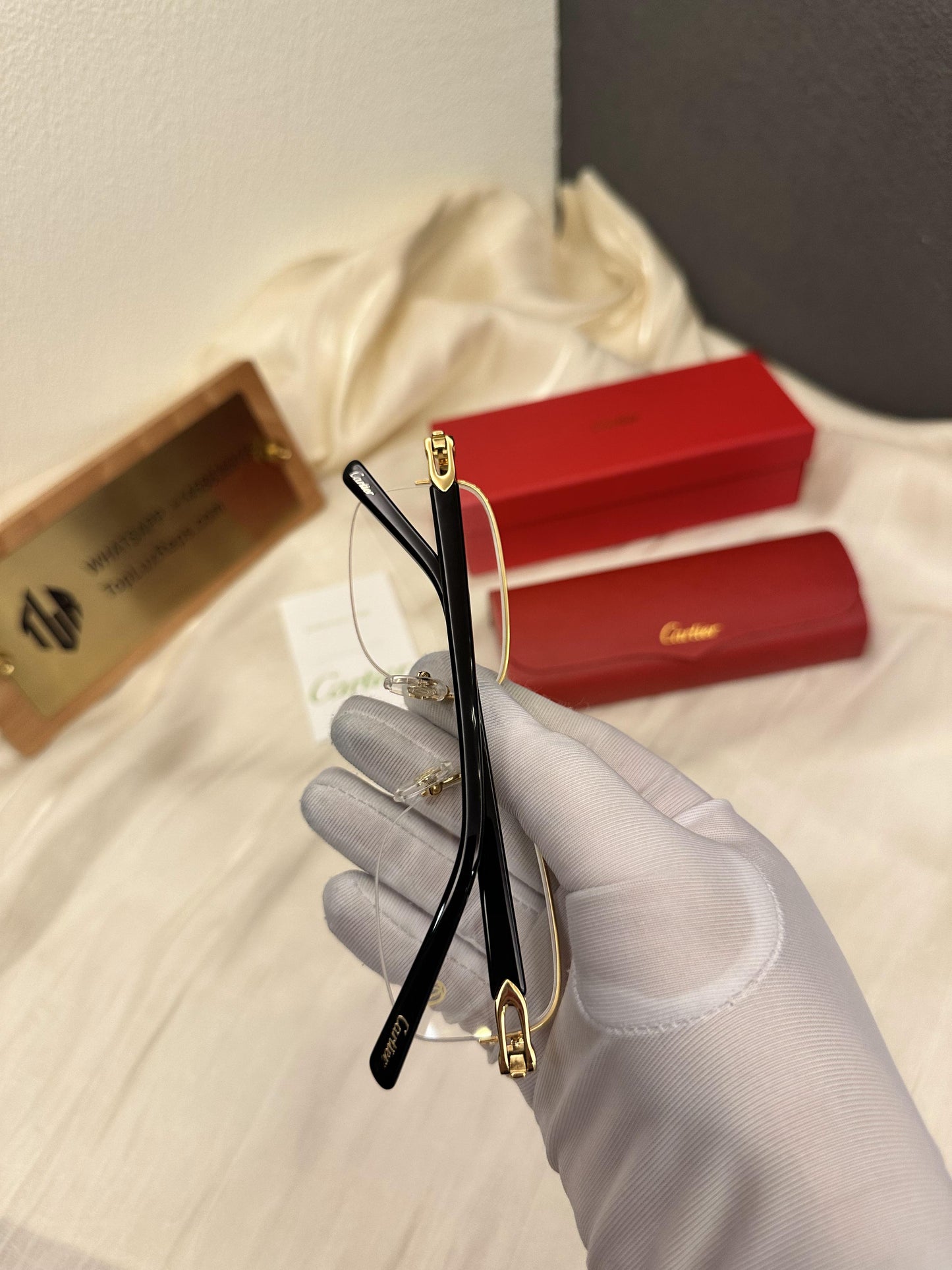 Cartier half-rim eyeglasses - gold frame