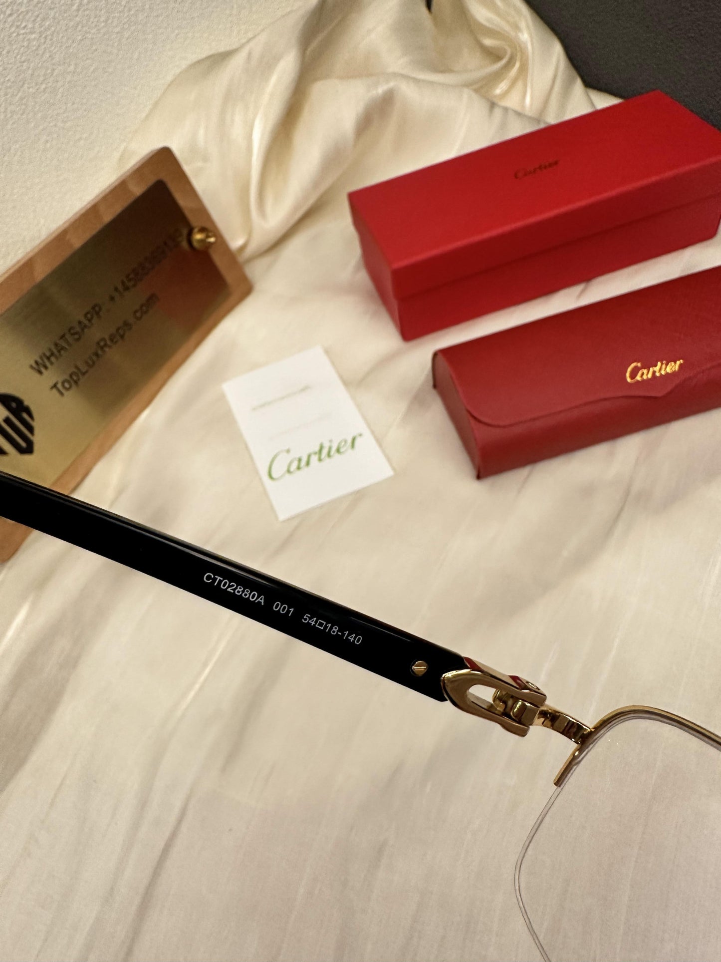 Cartier half-rim eyeglasses - gold frame