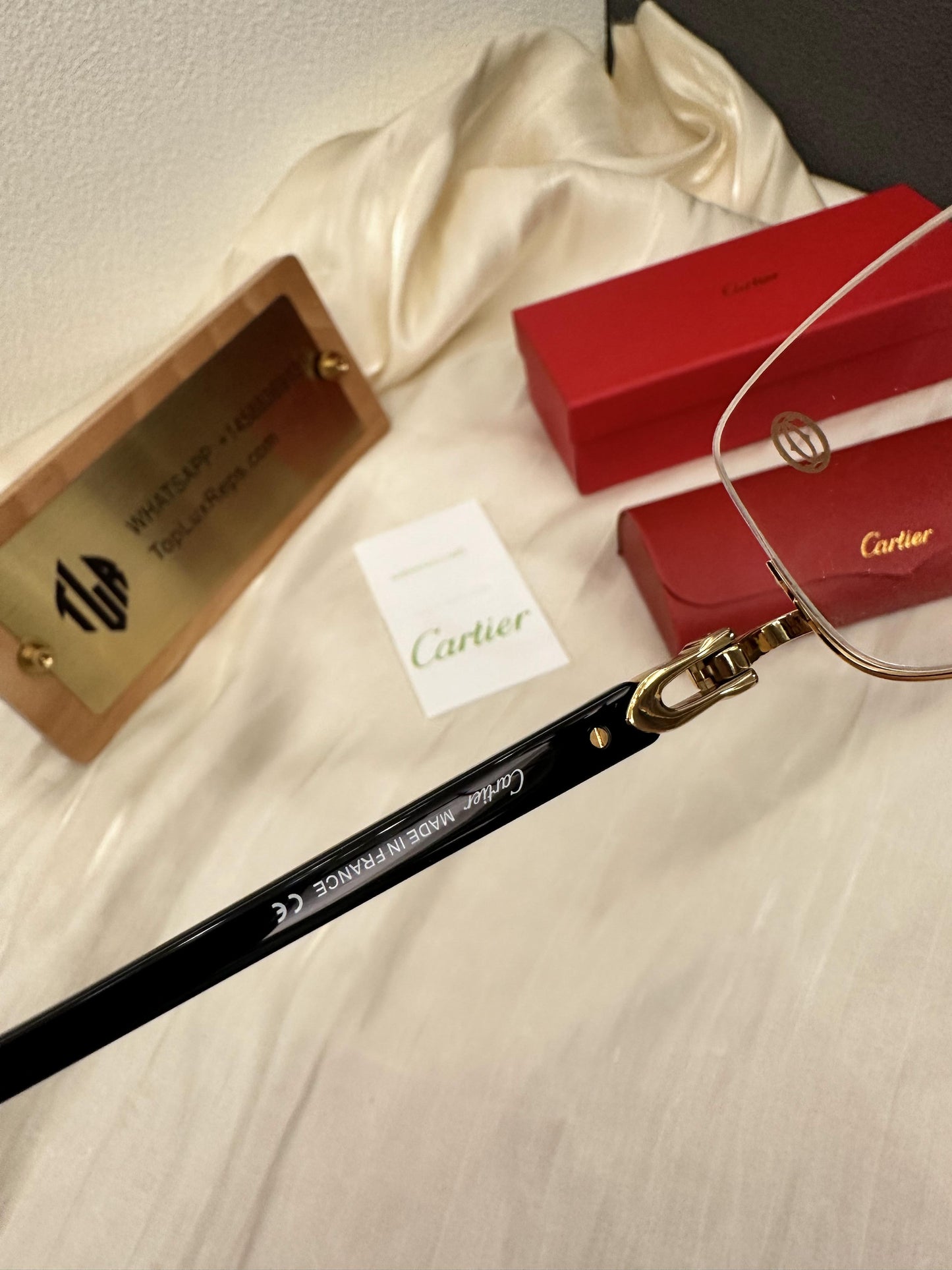 Cartier half-rim eyeglasses - gold frame