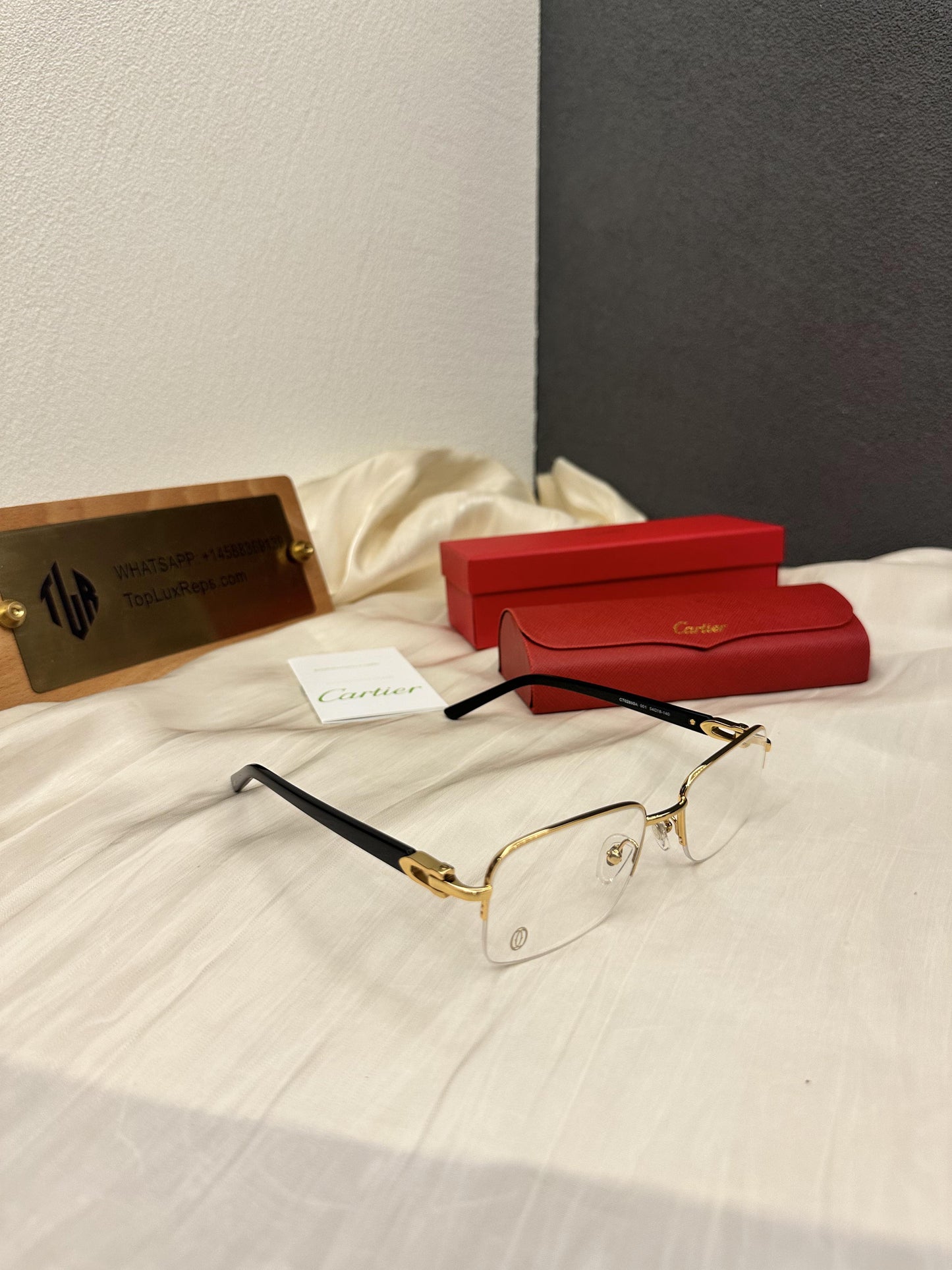 Cartier half-rim eyeglasses - gold frame