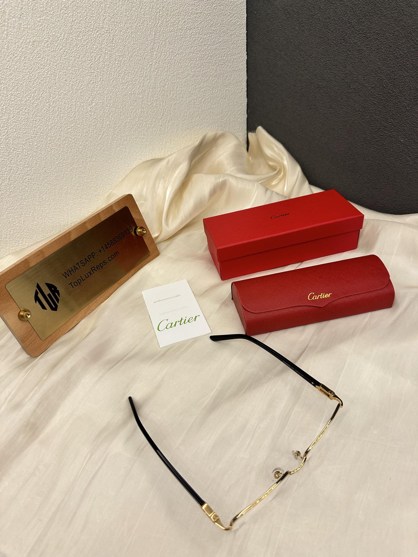 Cartier half-rim eyeglasses - gold frame
