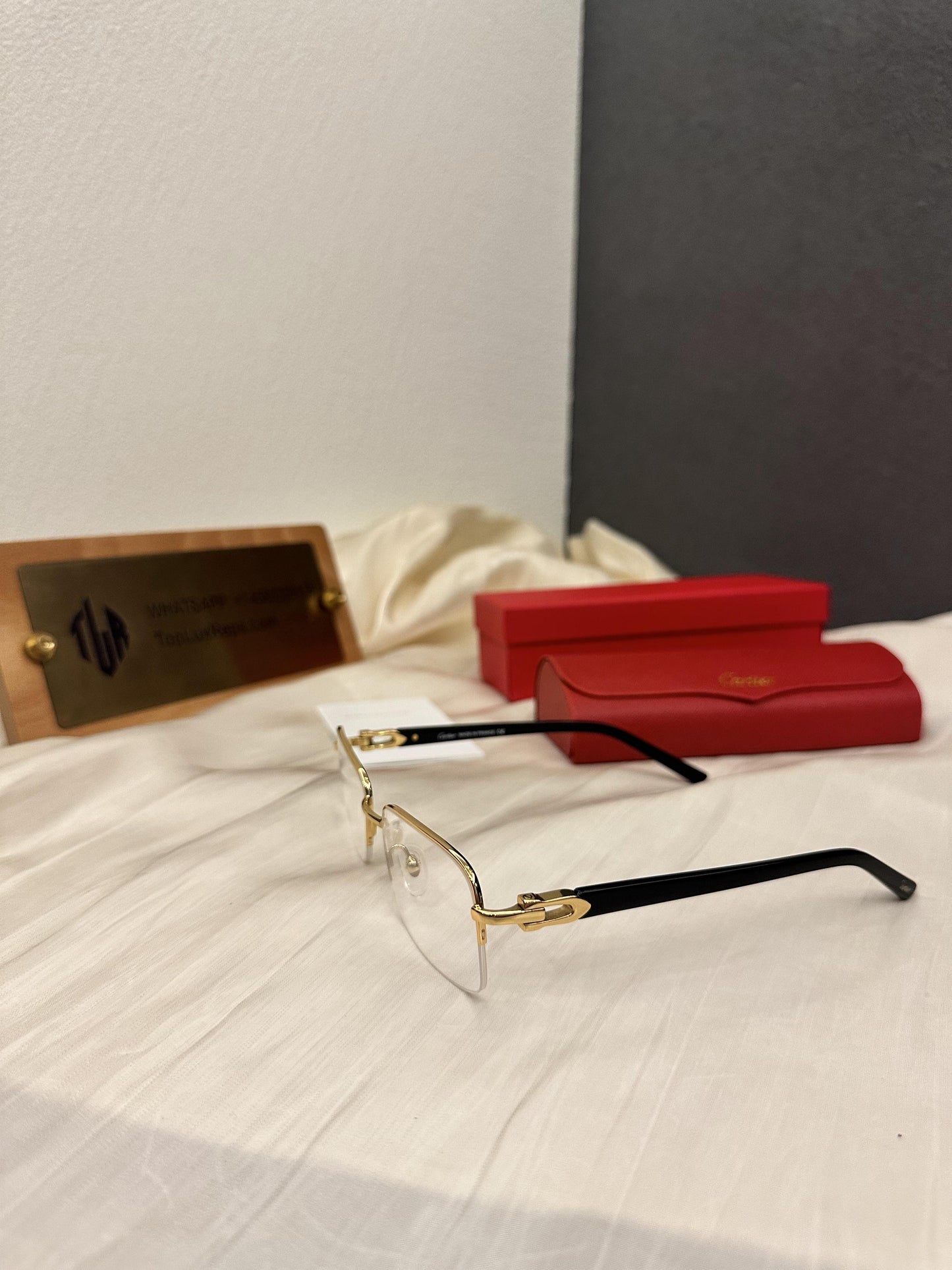 Cartier half-rim eyeglasses - gold frame