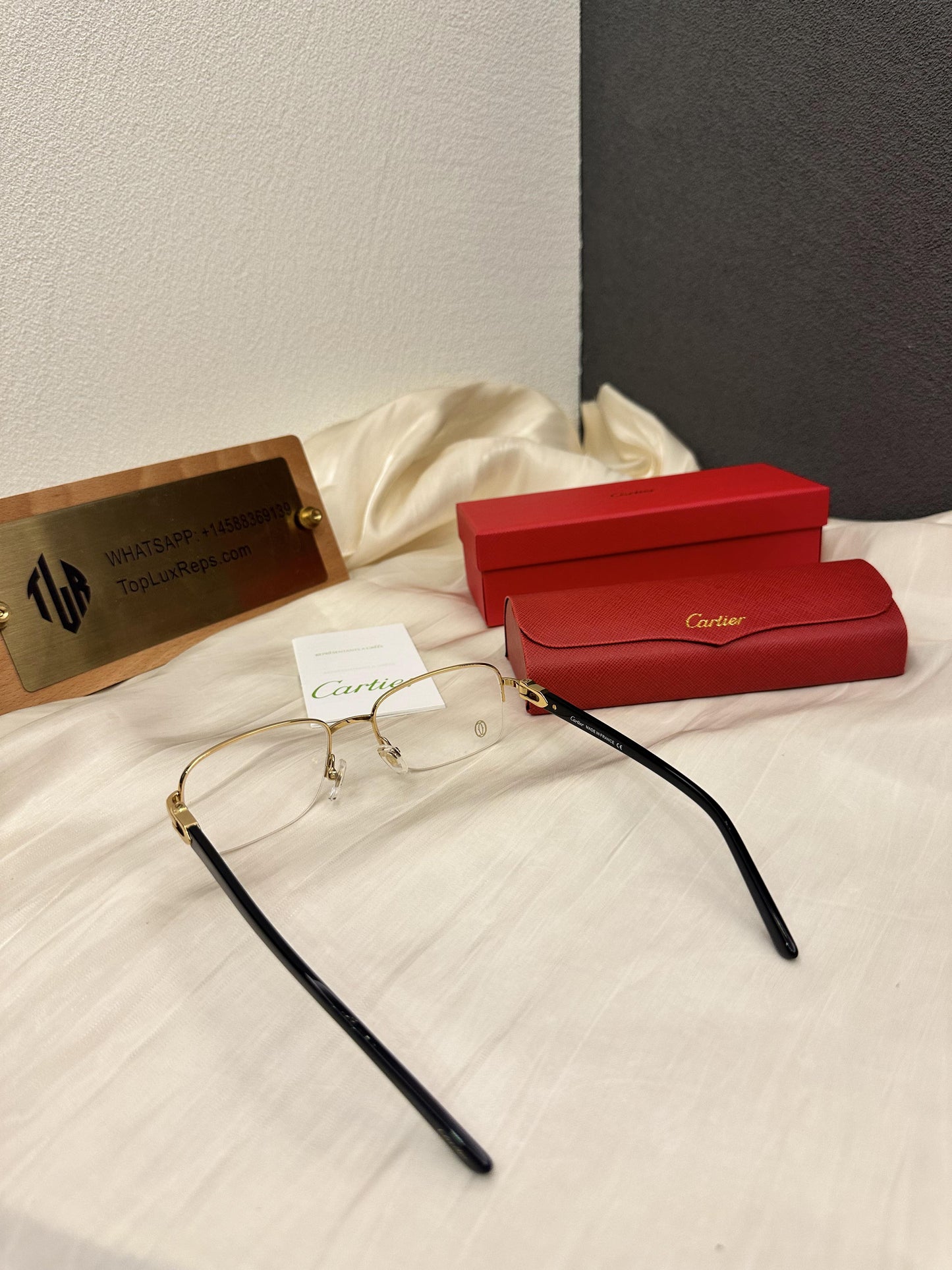 Cartier half-rim eyeglasses - gold frame