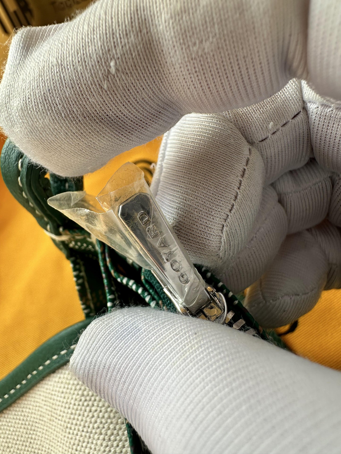 Goyard pony-style calfskin crossbody bag green