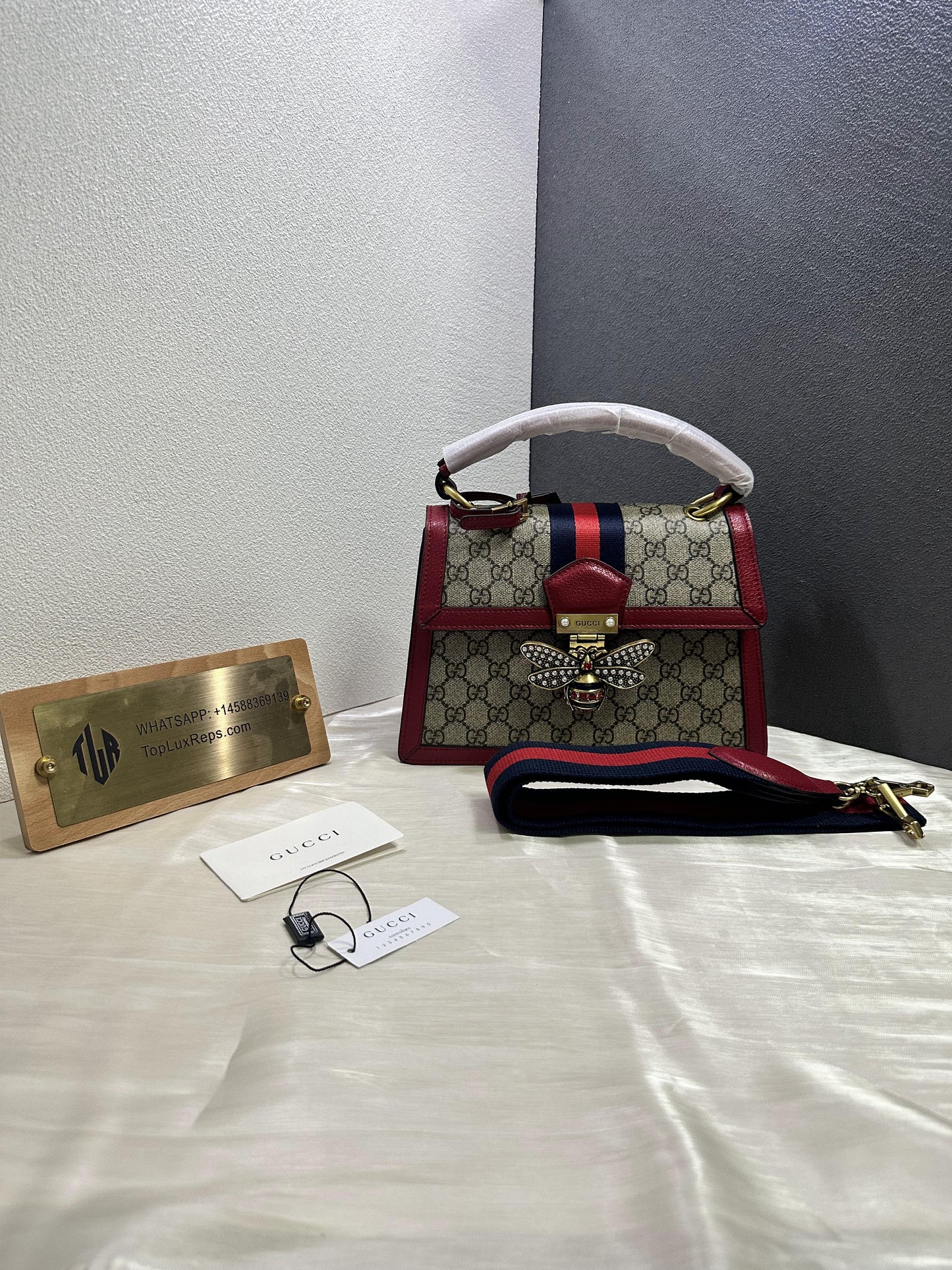 Gucci queen margaret vinyl handbag