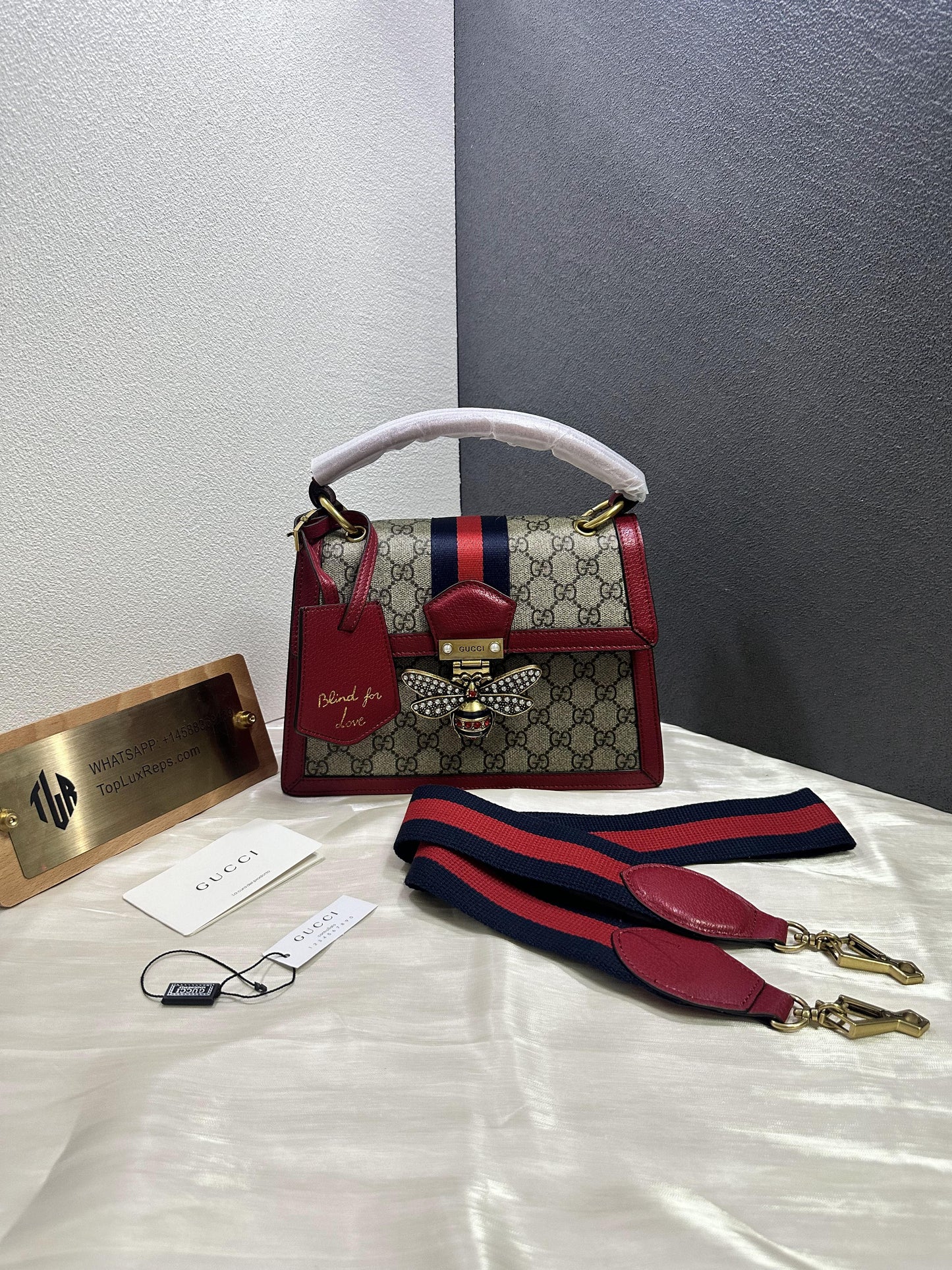 Gucci queen margaret vinyl handbag