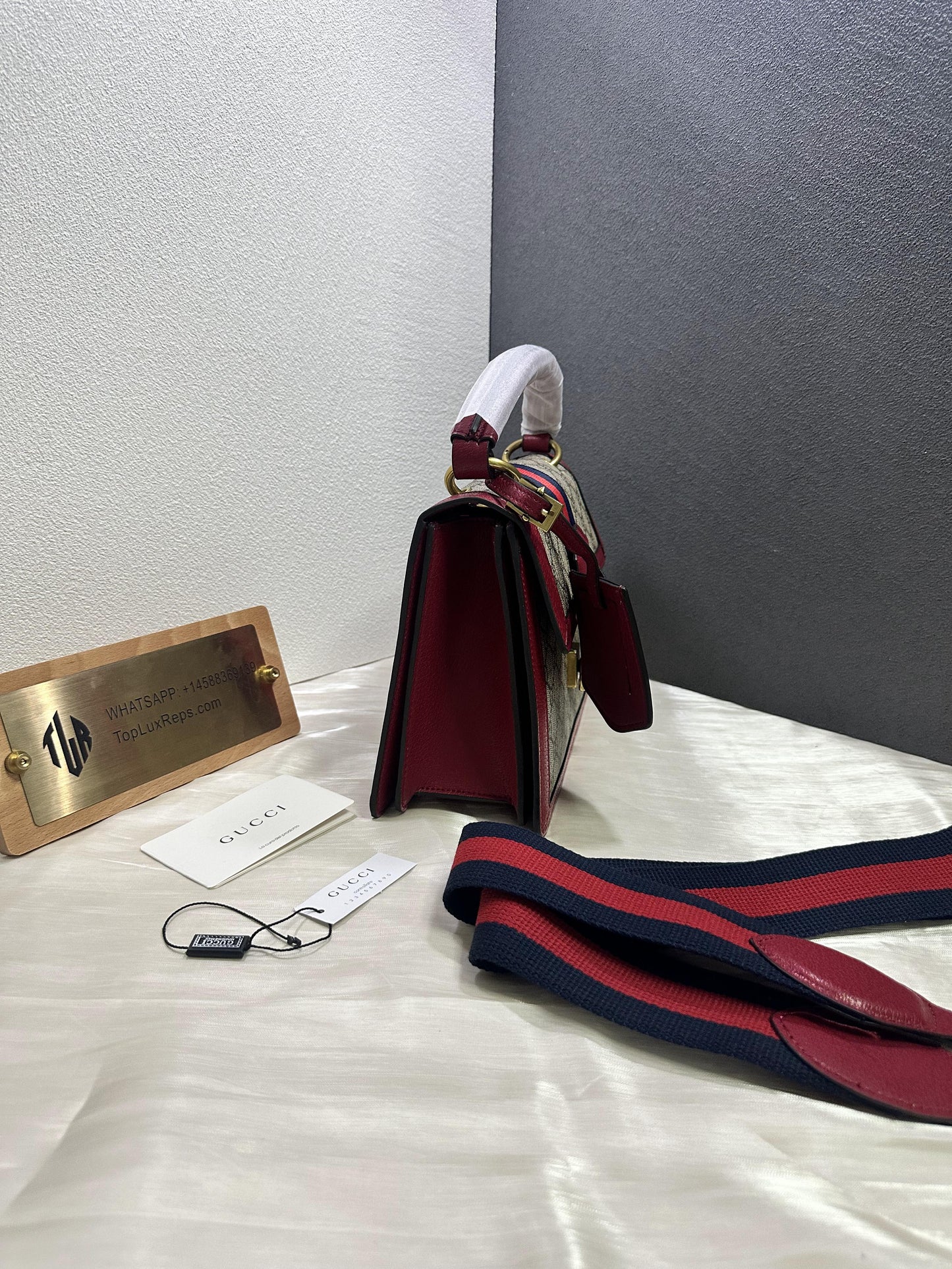 Gucci queen margaret vinyl handbag