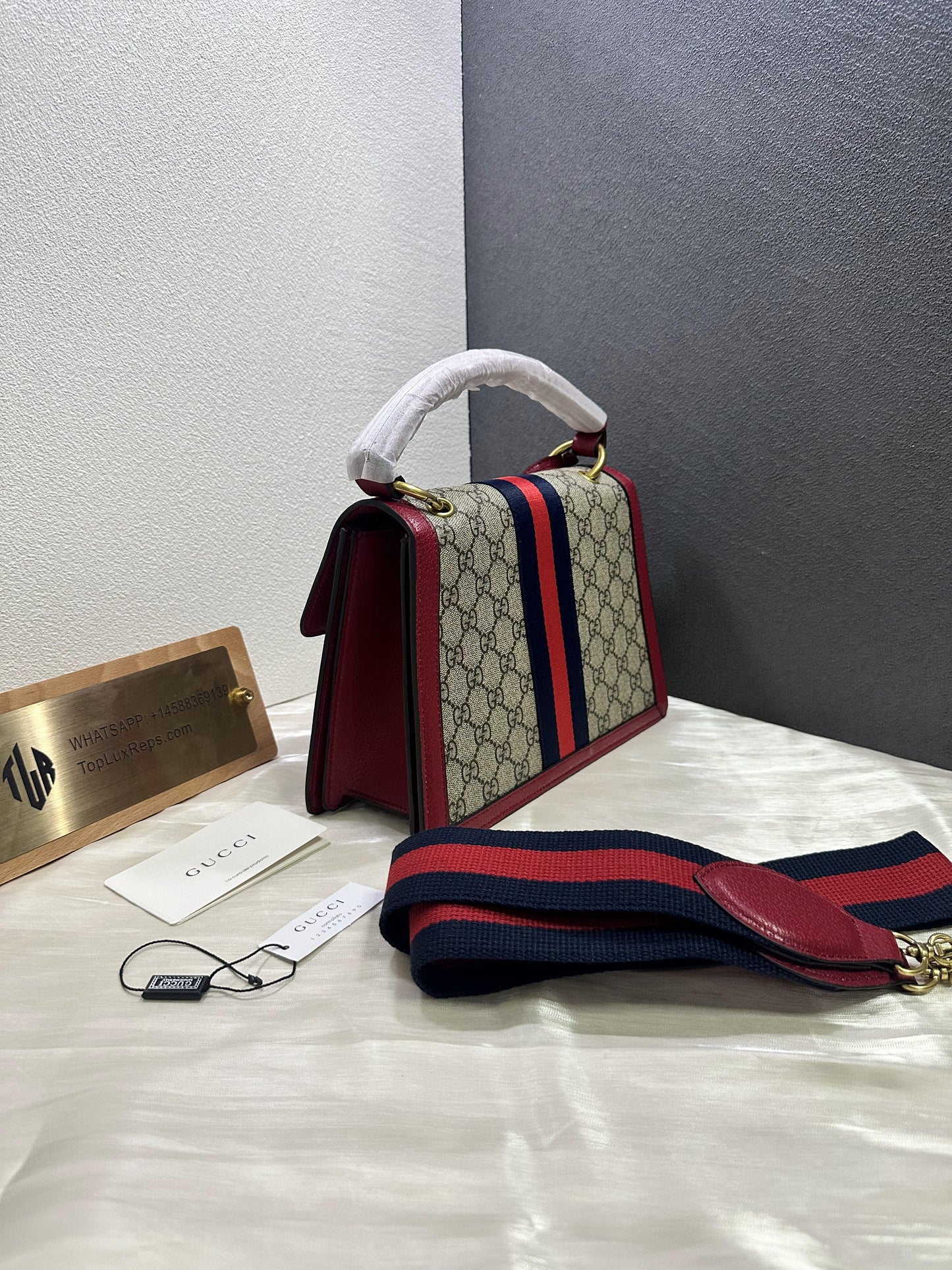 Gucci queen margaret vinyl handbag