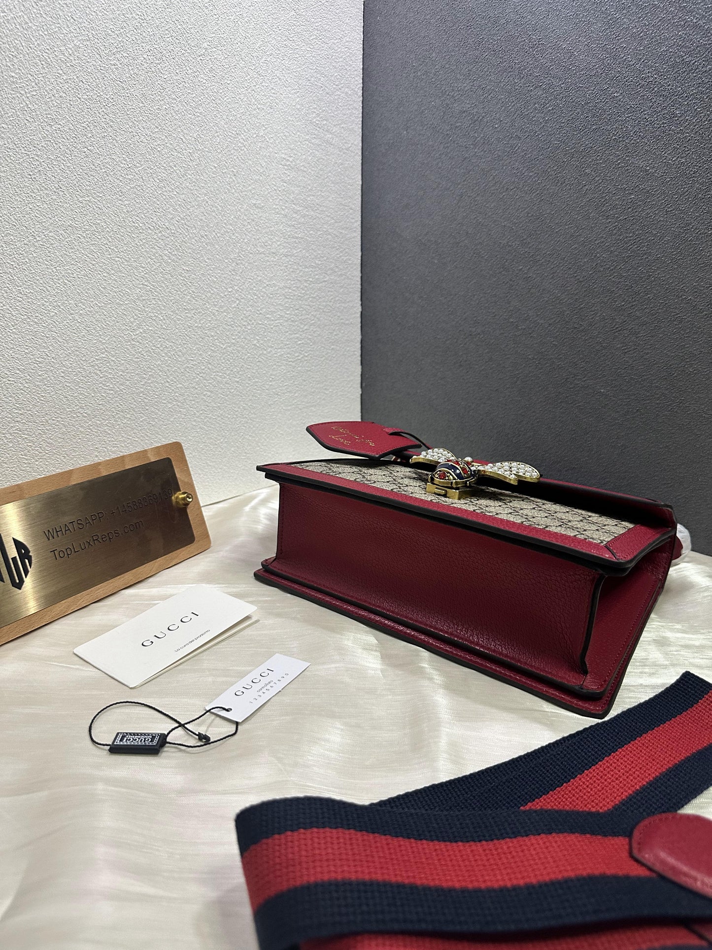 Gucci queen margaret vinyl handbag
