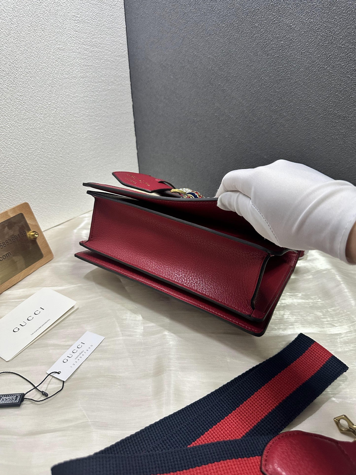 Gucci queen margaret vinyl handbag