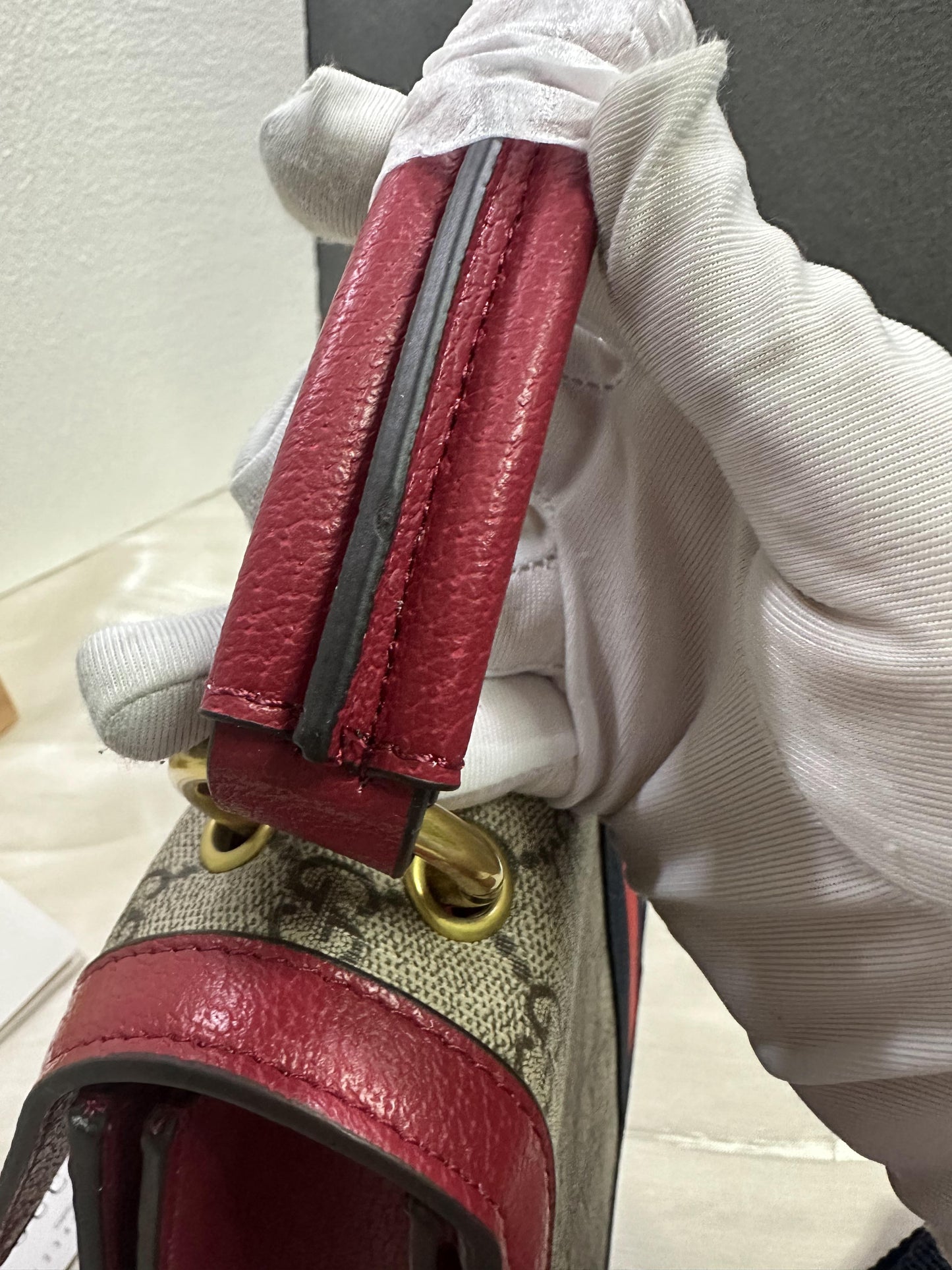 Gucci queen margaret vinyl handbag