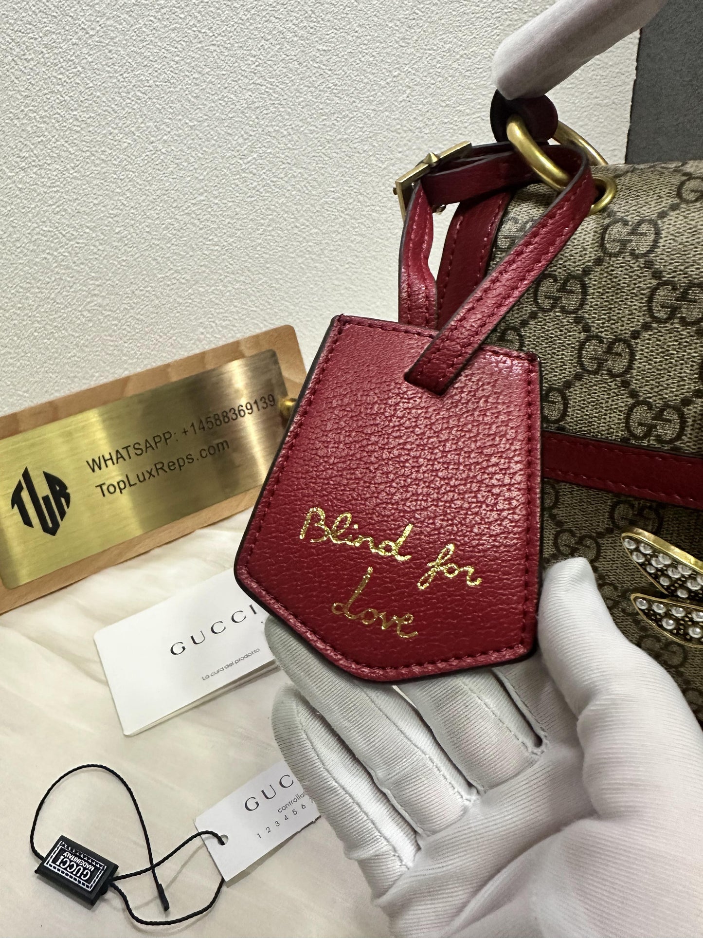 Gucci queen margaret vinyl handbag