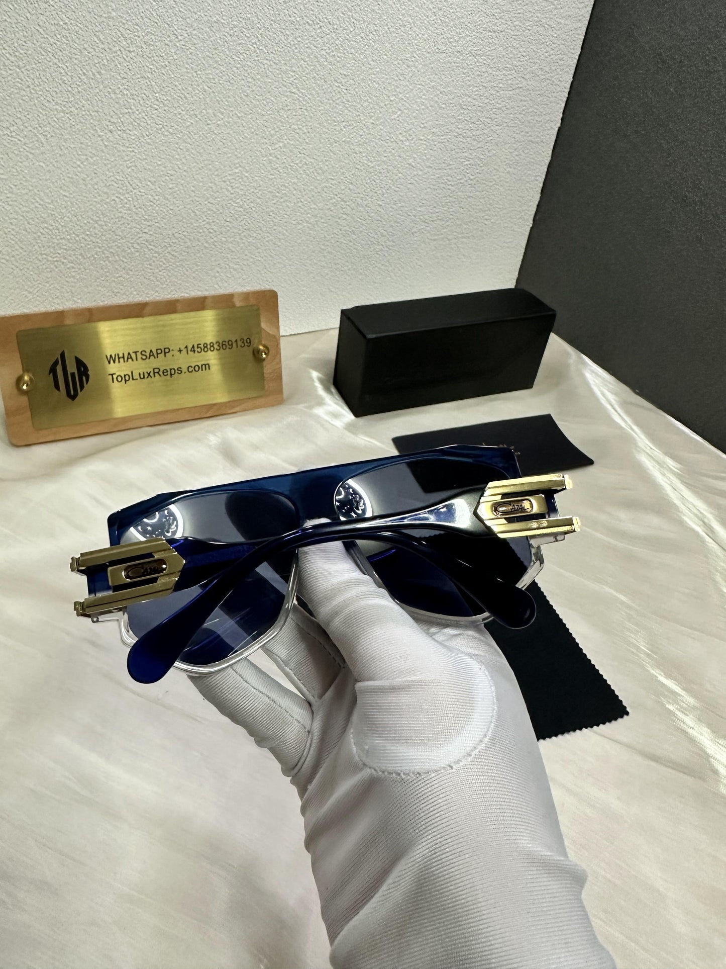 Cazal MOD 1633 702 Blue Transparent Gradient Sunglasses