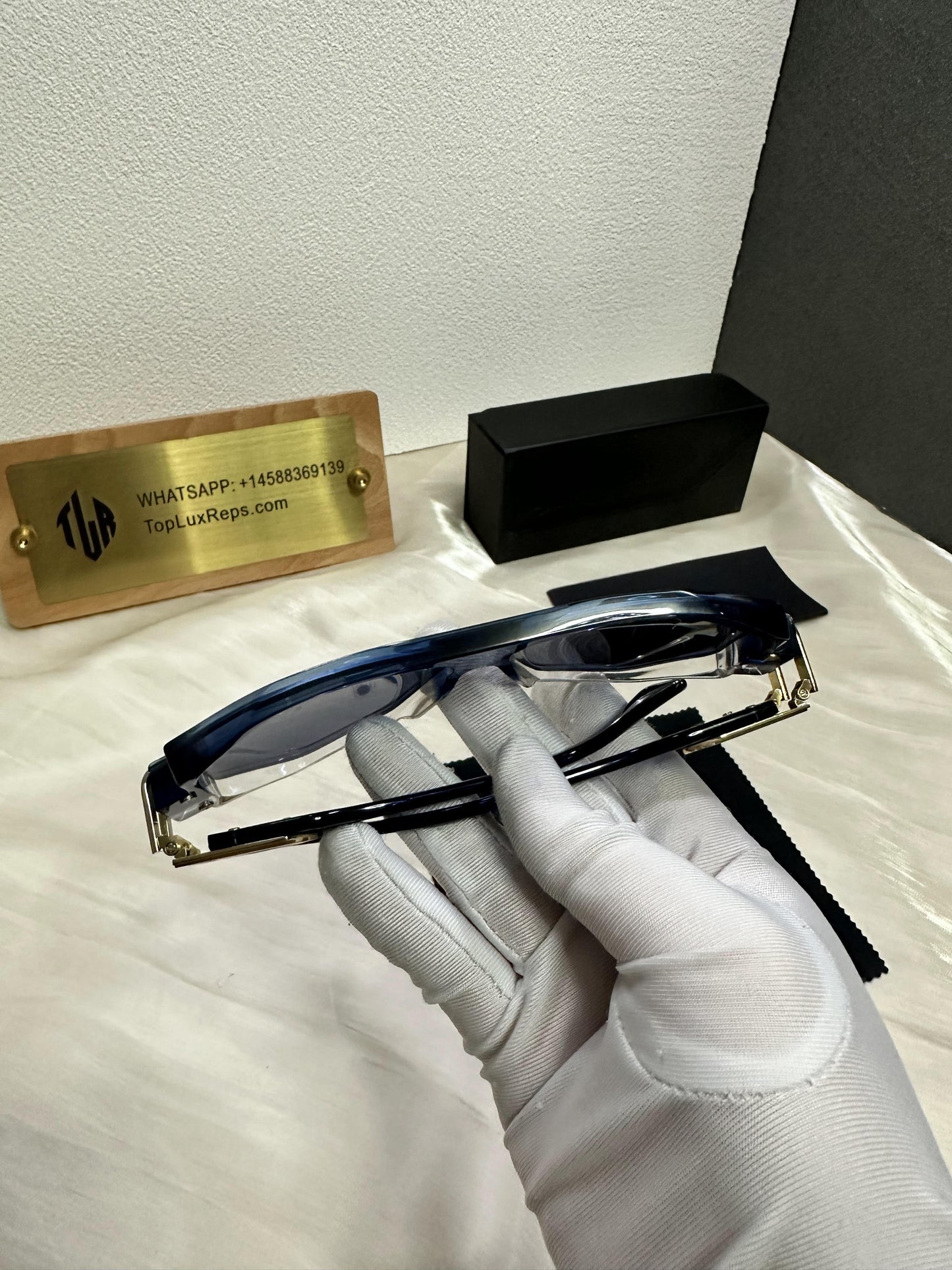 Cazal MOD 1633 702 Blue Transparent Gradient Sunglasses