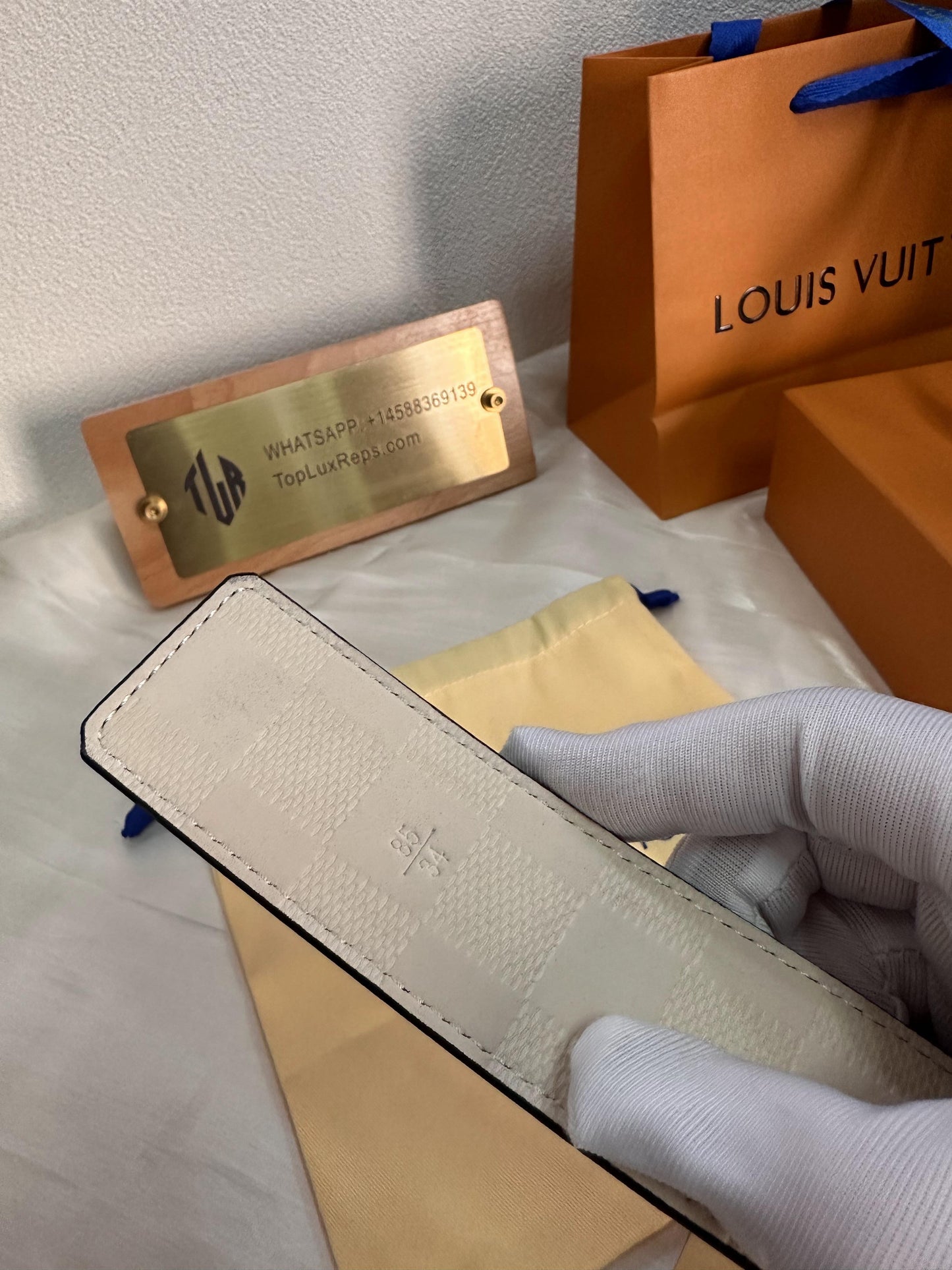 Louis Vuitton black LV monogram men's belt