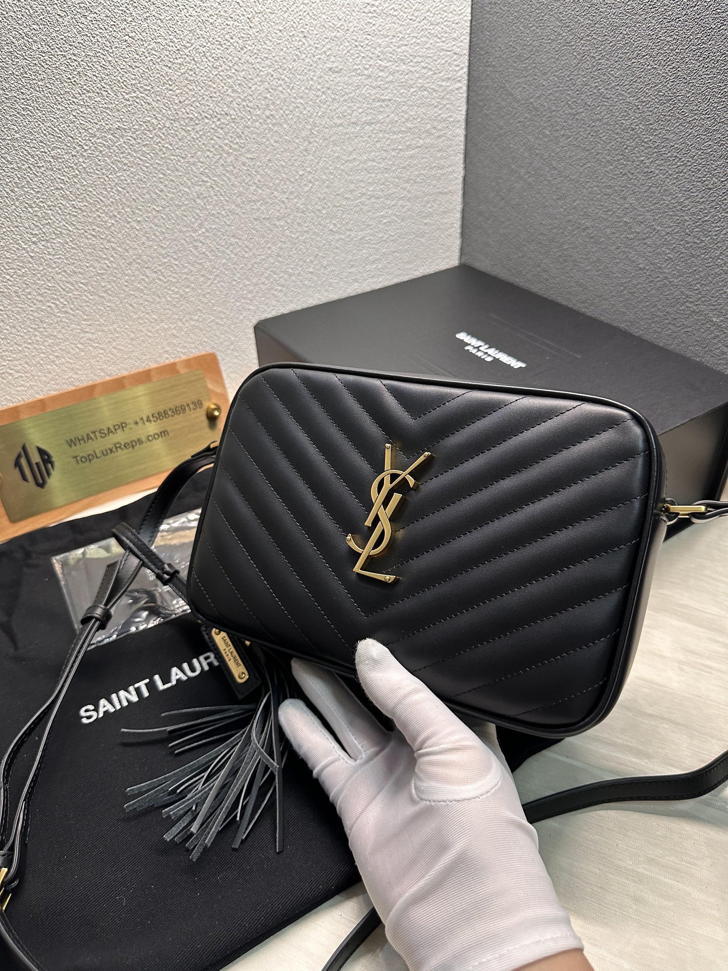 Saint Laurent camera lou leather crossbody bag