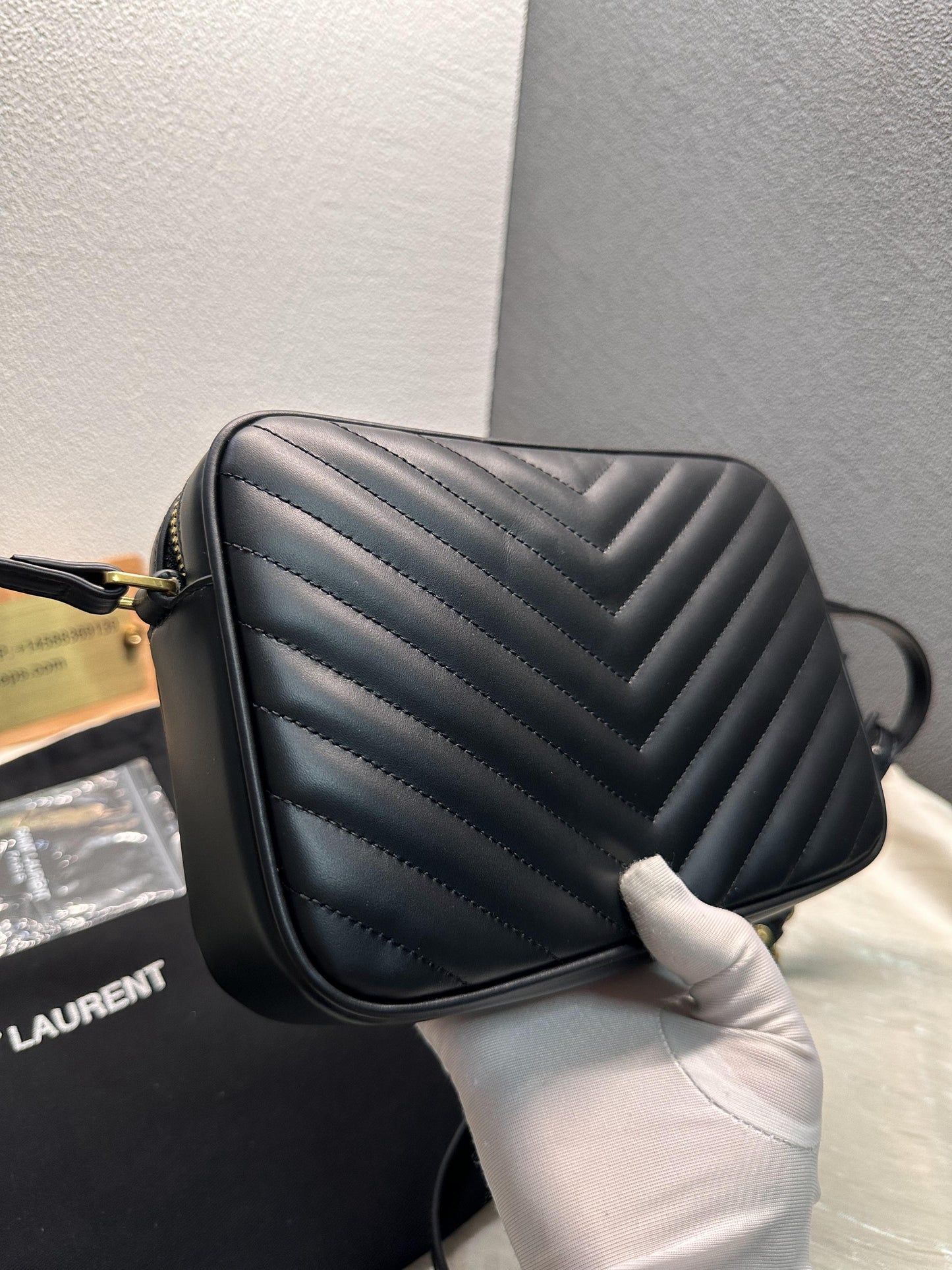 Saint Laurent camera lou leather crossbody bag