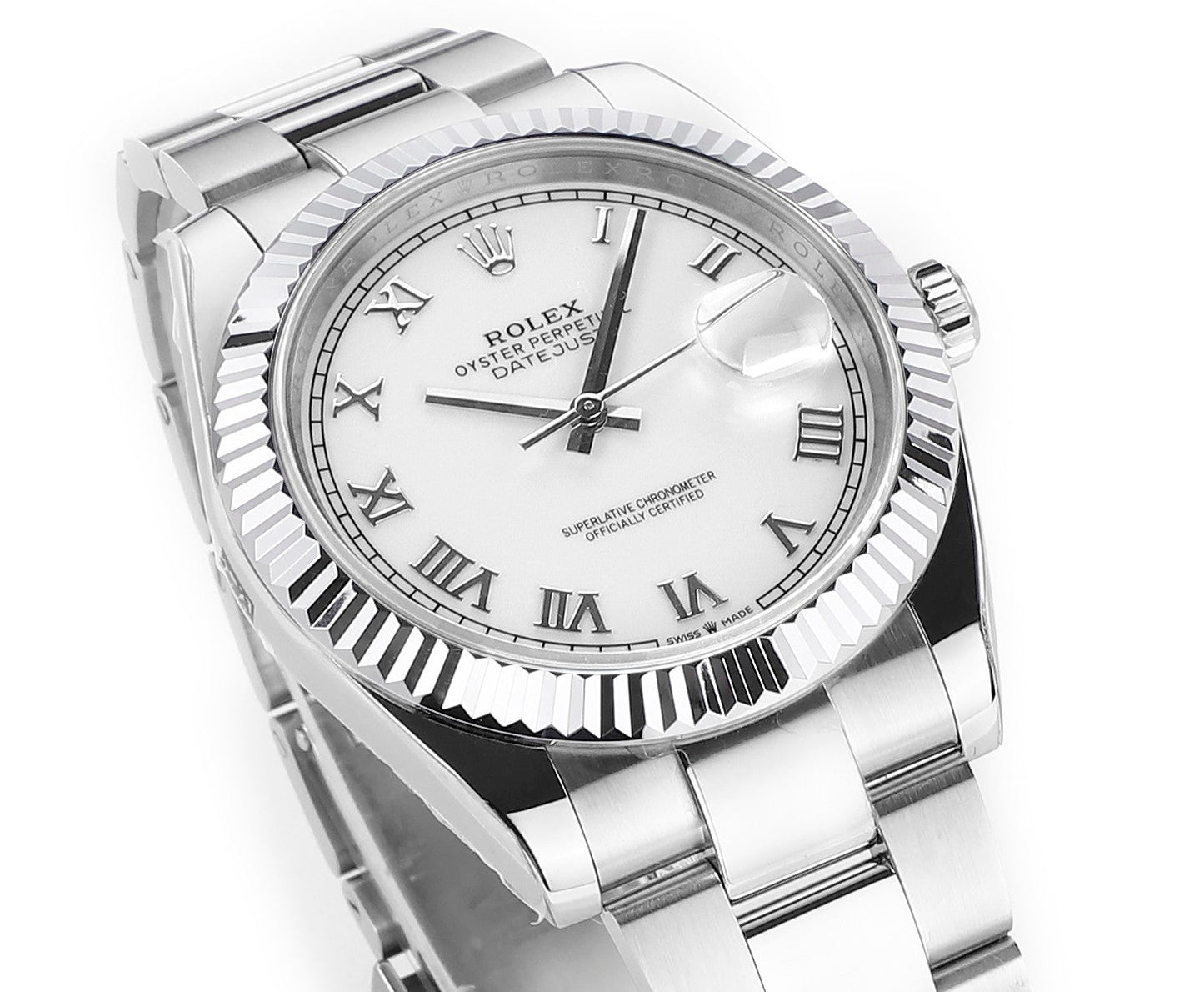 Steel & White 41MM Watch