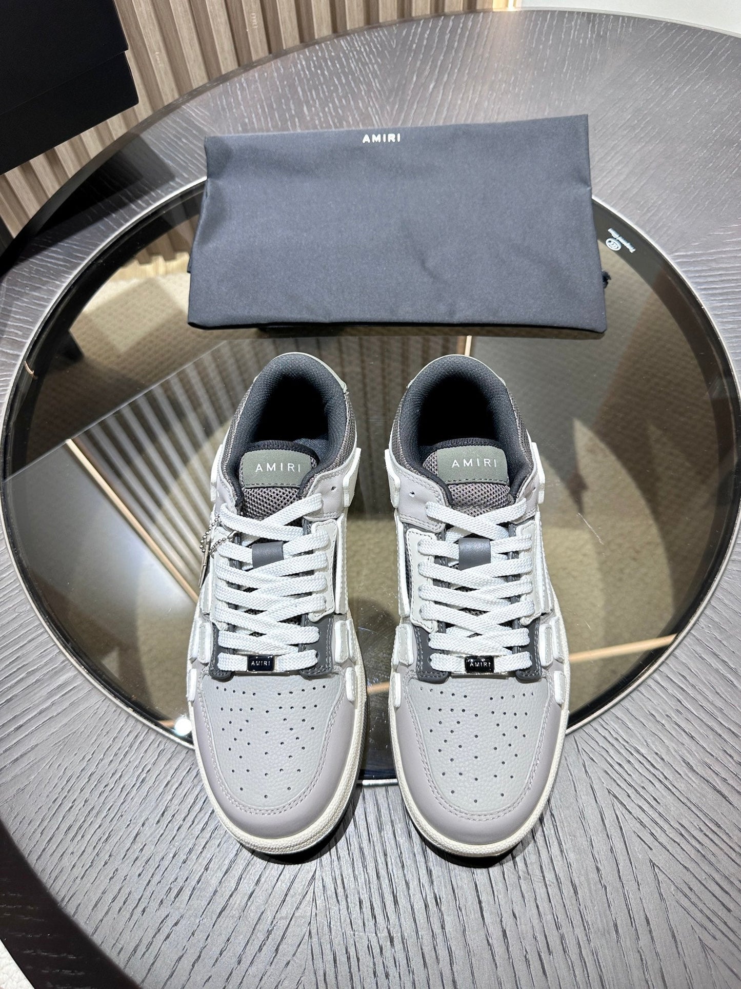 Amiri Leather Low-Top Fashion Sneakers - Casual Sports Shoes