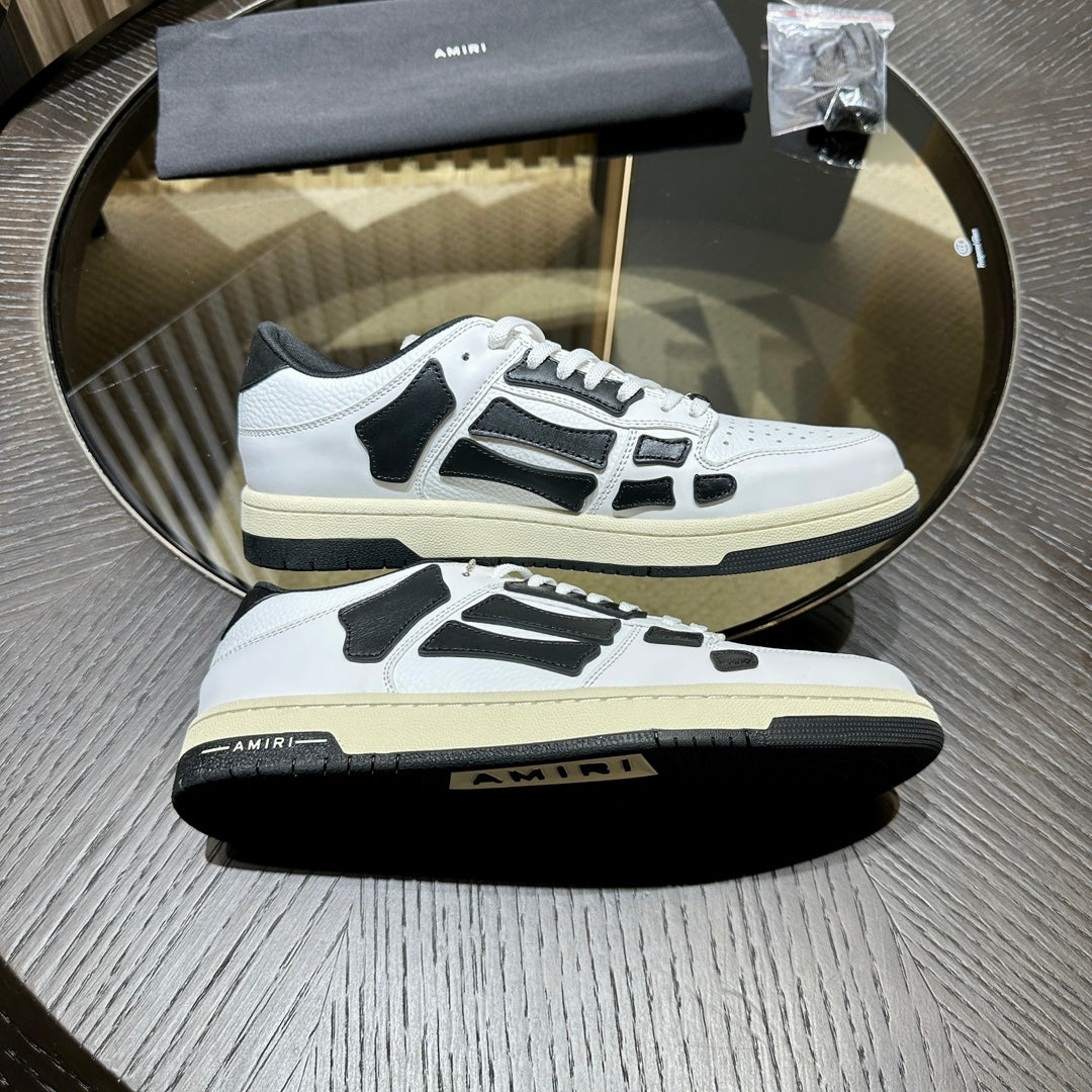 Amiri Leather Low-Top Fashion Sneakers - Casual Sports Shoes