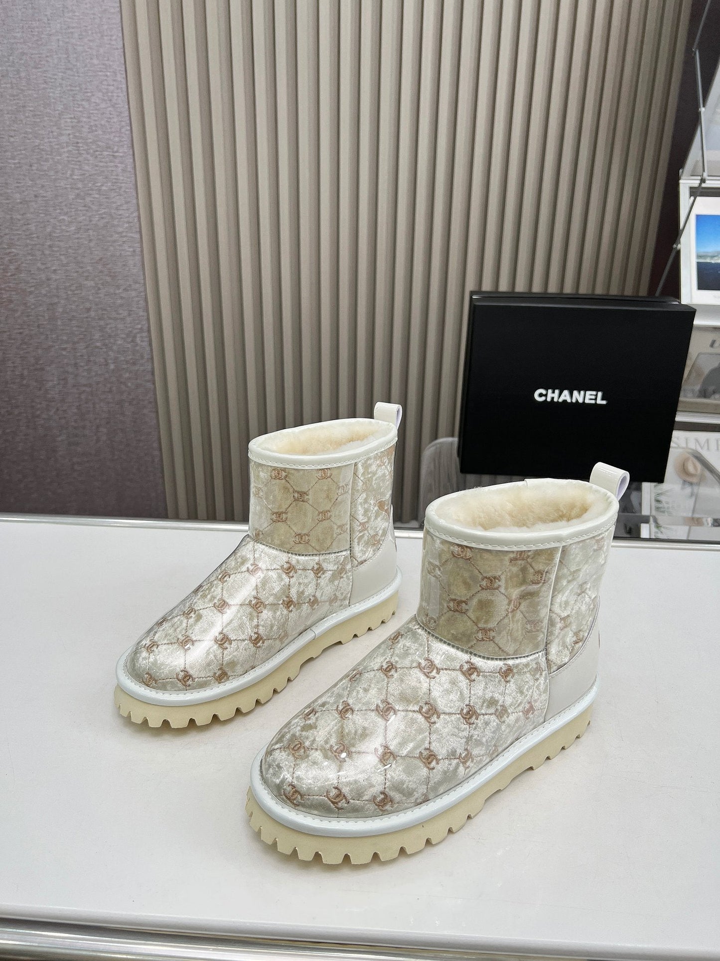 Chanel x UGG Vinyl Boots