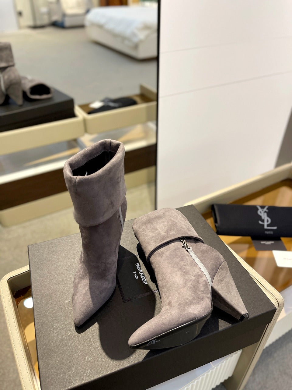 YSL Short Heel Boots
