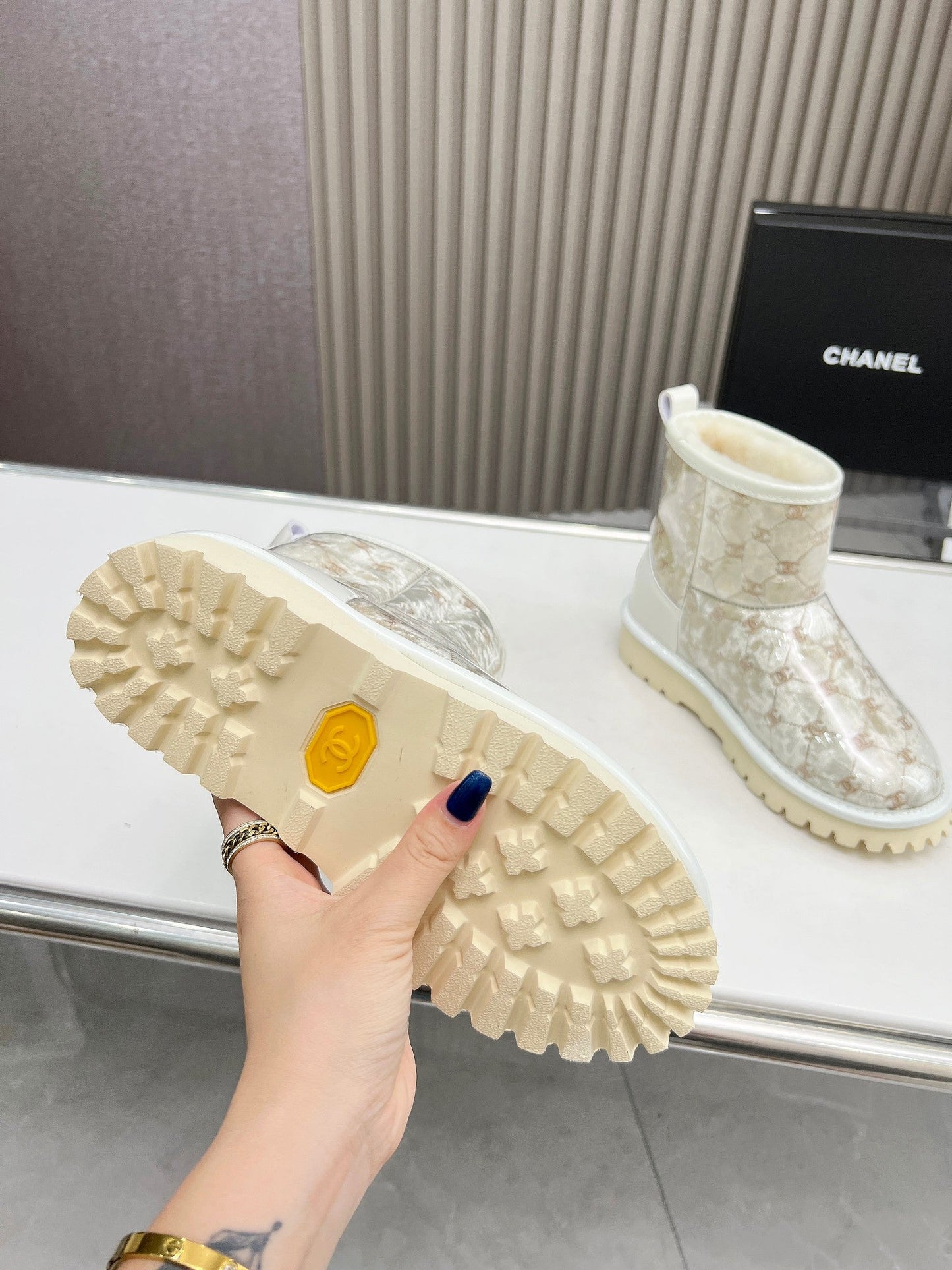 Chanel x UGG Vinyl Boots
