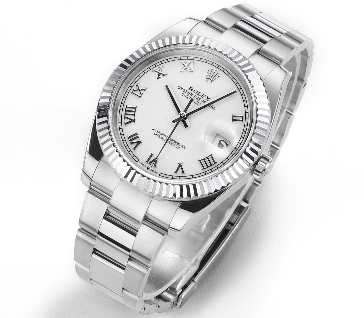 Steel & White 41MM Watch