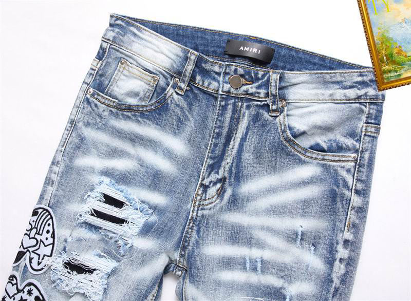 Men's Amiri Fashionable Casual Jeans Pants Size 29-38