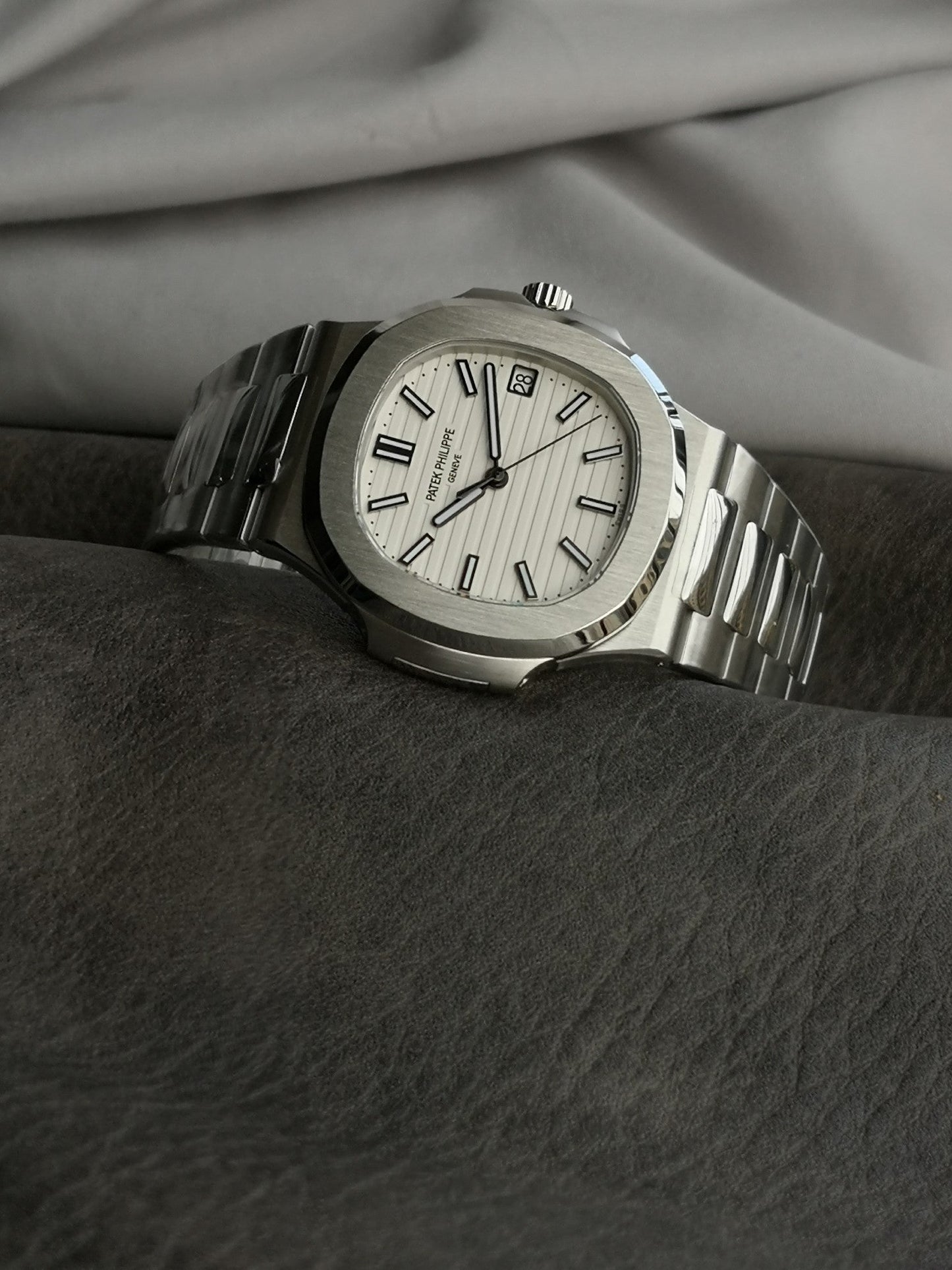 Steel White 40mm Watch