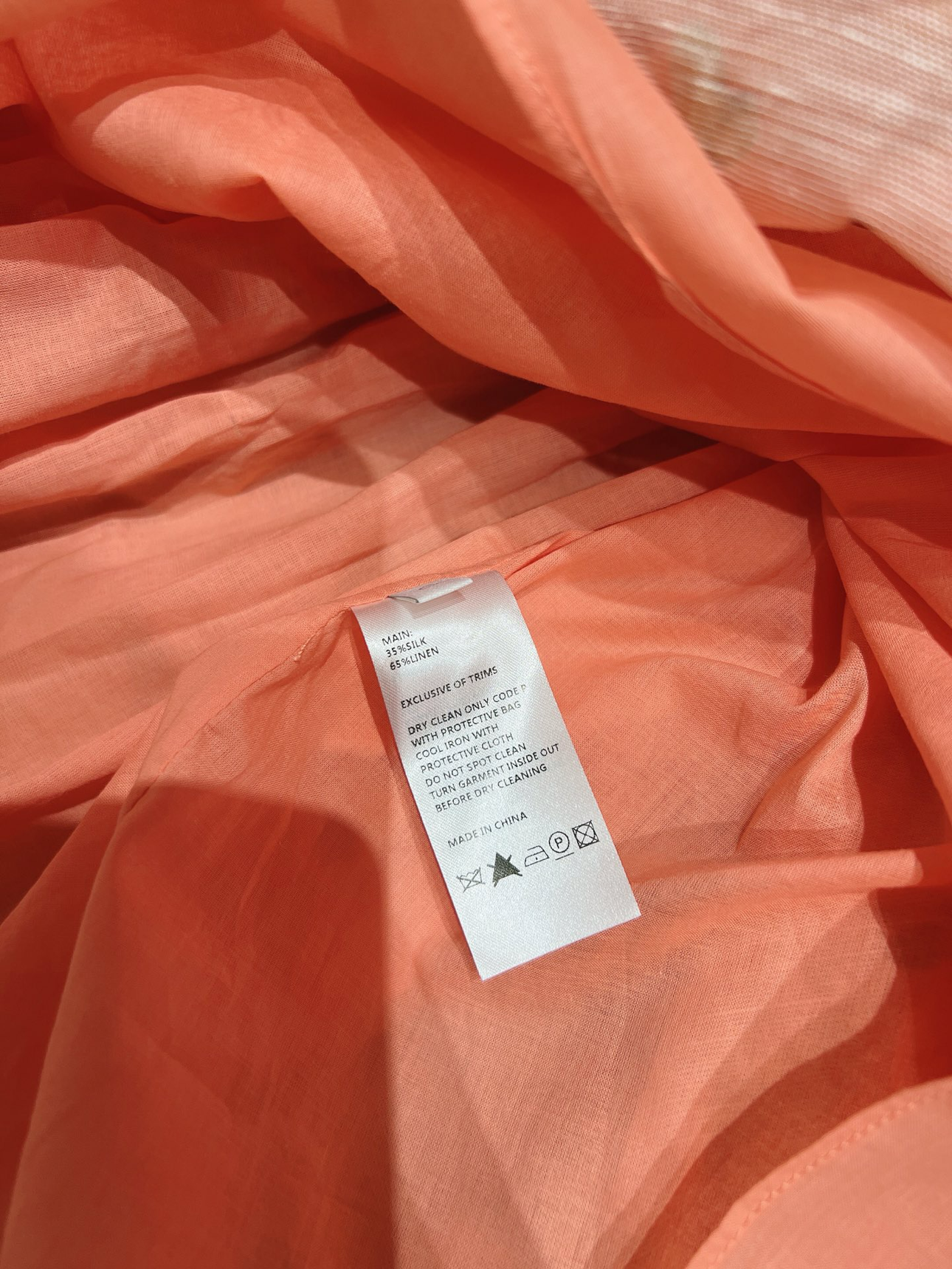 Title: Zimmermann Peach Floral Linen-Silk Mini Skirt