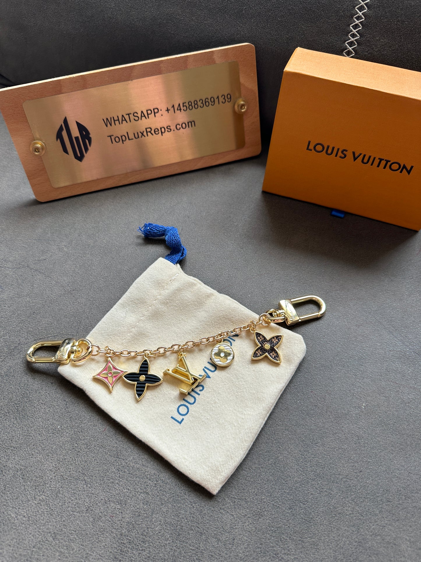 Louis Vuitton Monogram Flower Charm Bag Chain