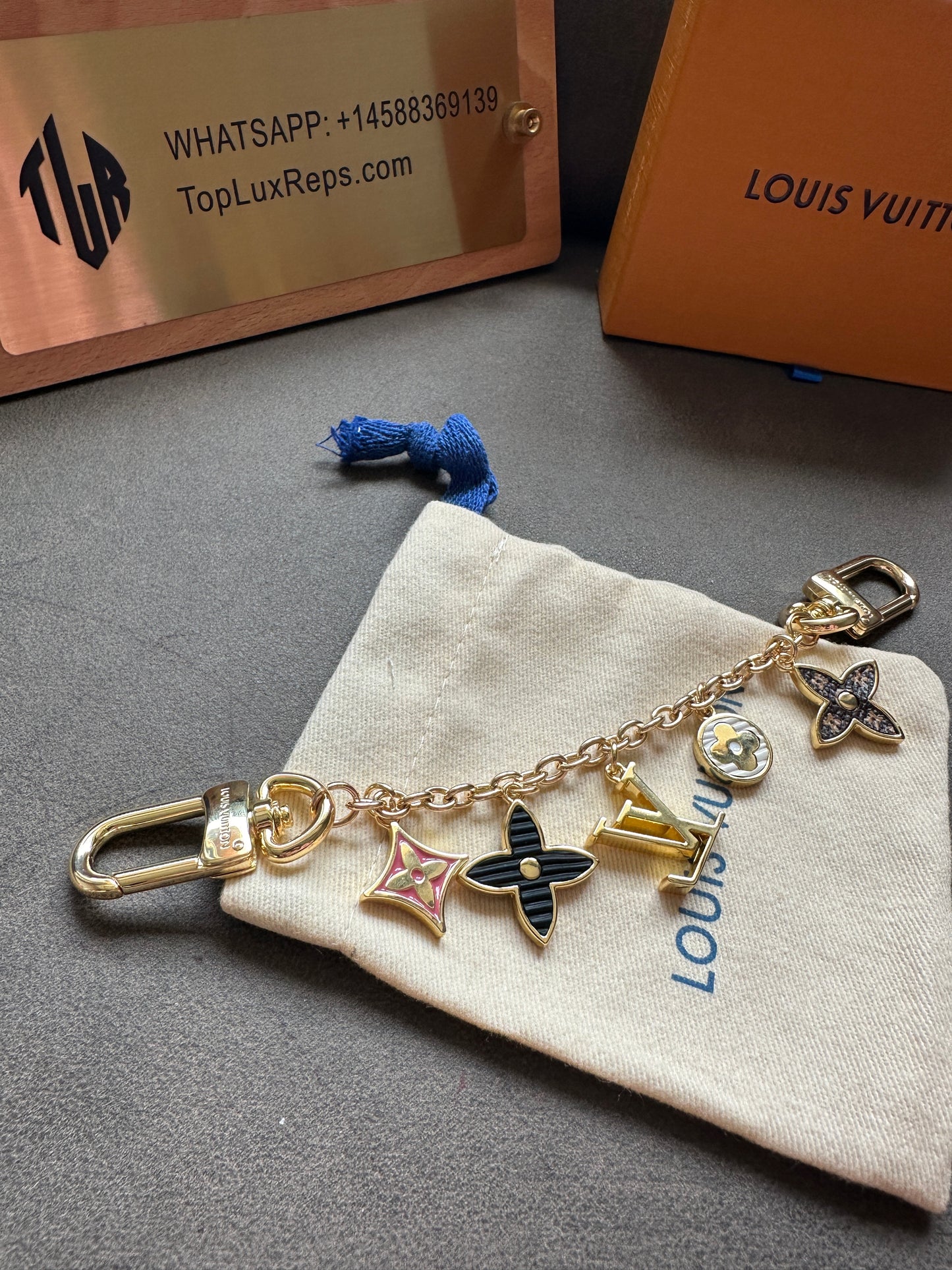 Louis Vuitton Monogram Flower Charm Bag Chain