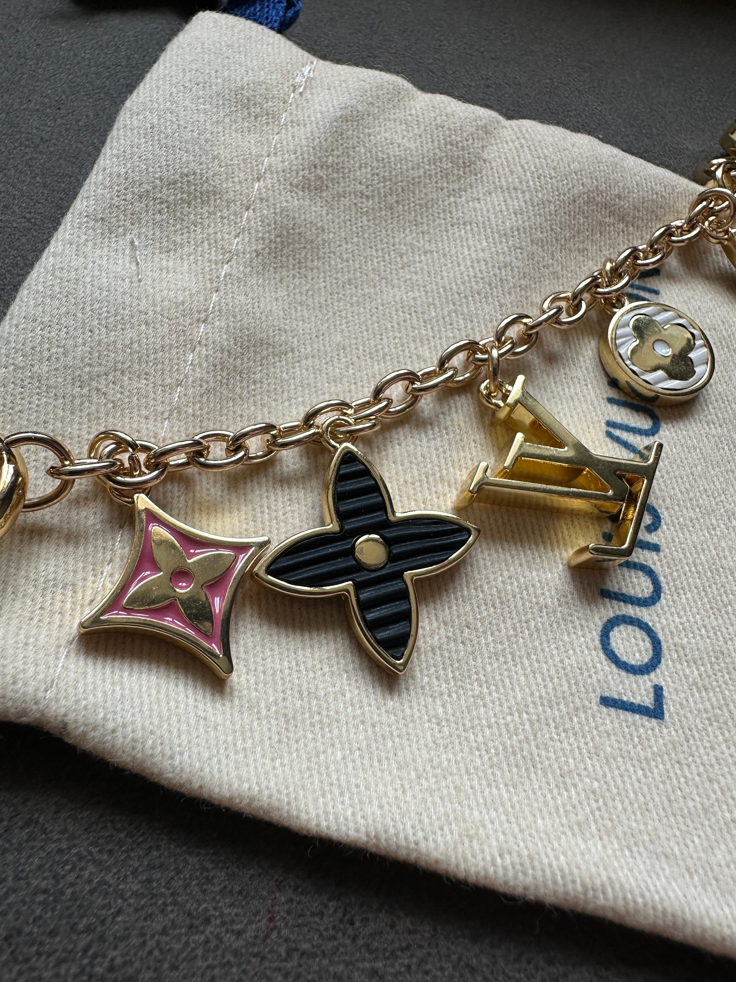 Louis Vuitton Monogram Flower Charm Bag Chain
