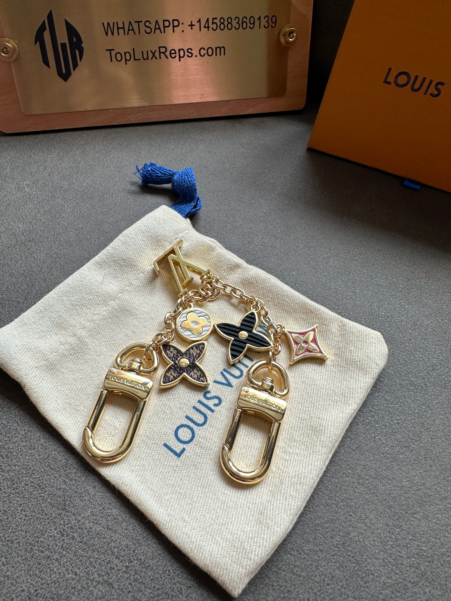 Louis Vuitton Monogram Flower Charm Bag Chain