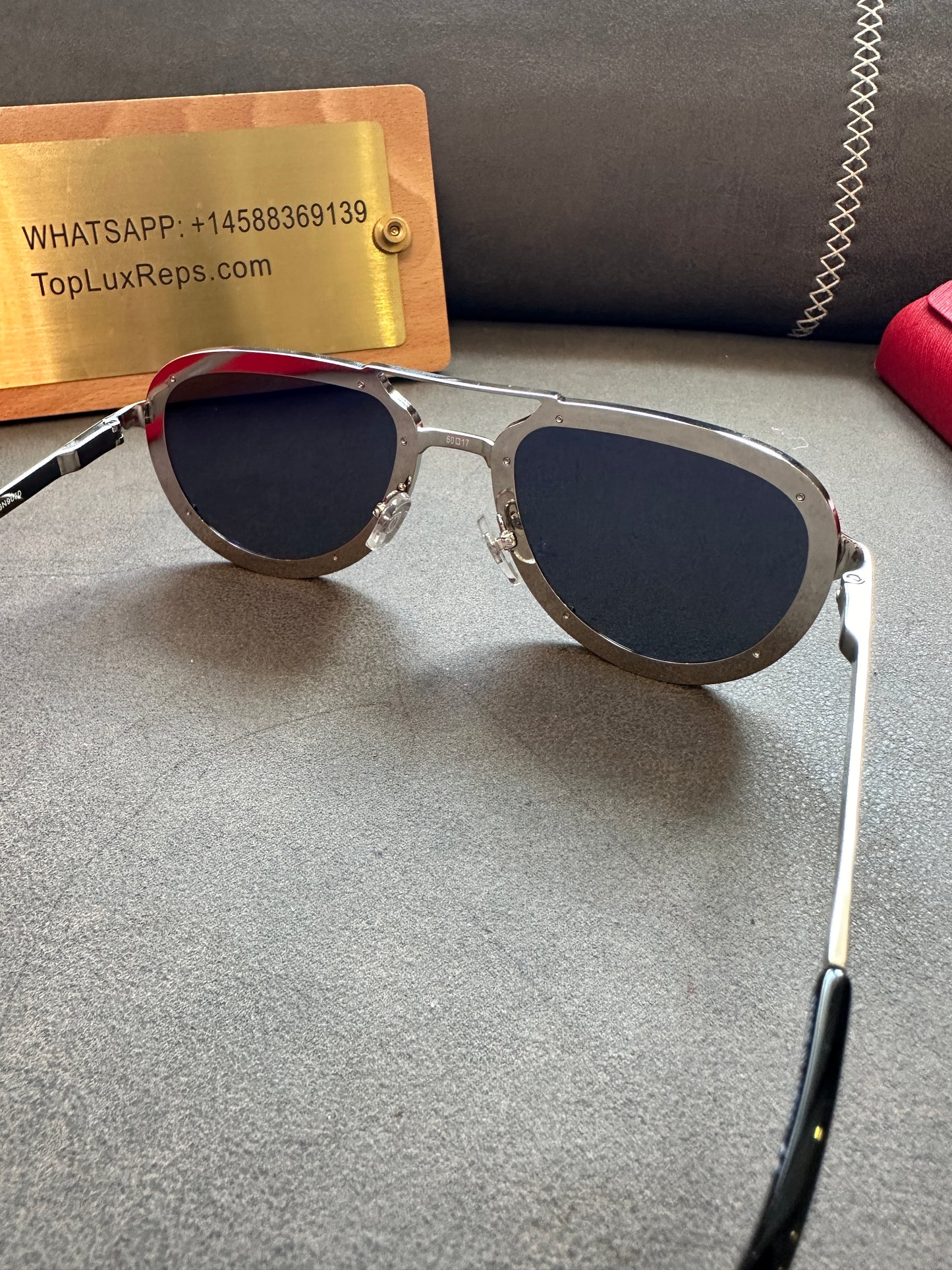 Cartier Full-Rim Metal Aviator Sunglasses