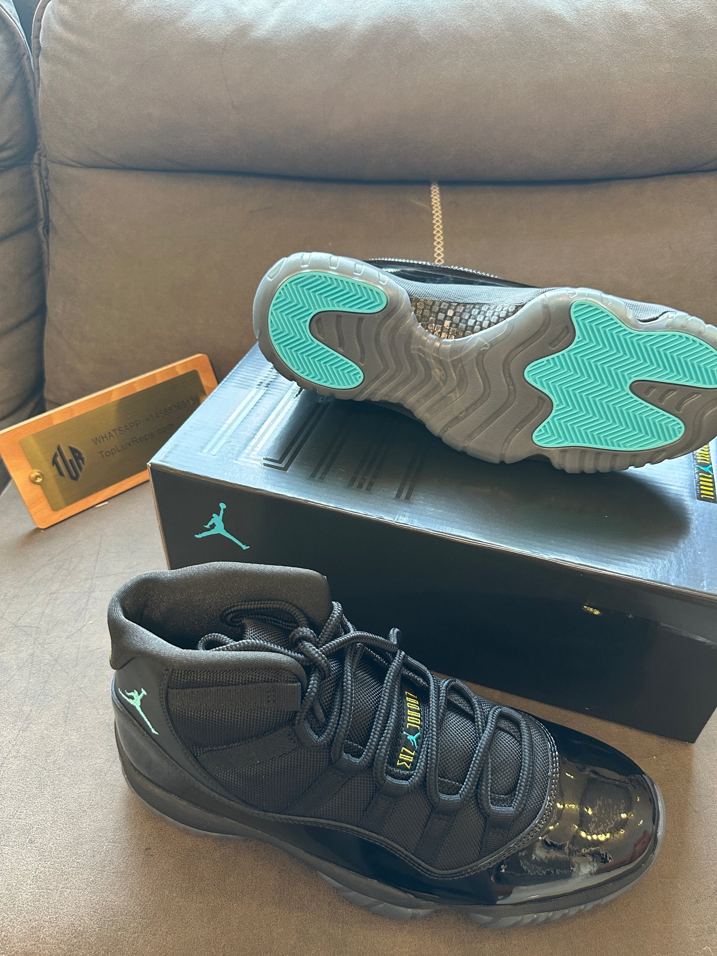 Air Jordan 11 Retro "Cap and Gown" Black Patent Leather Basketball Sneakers
