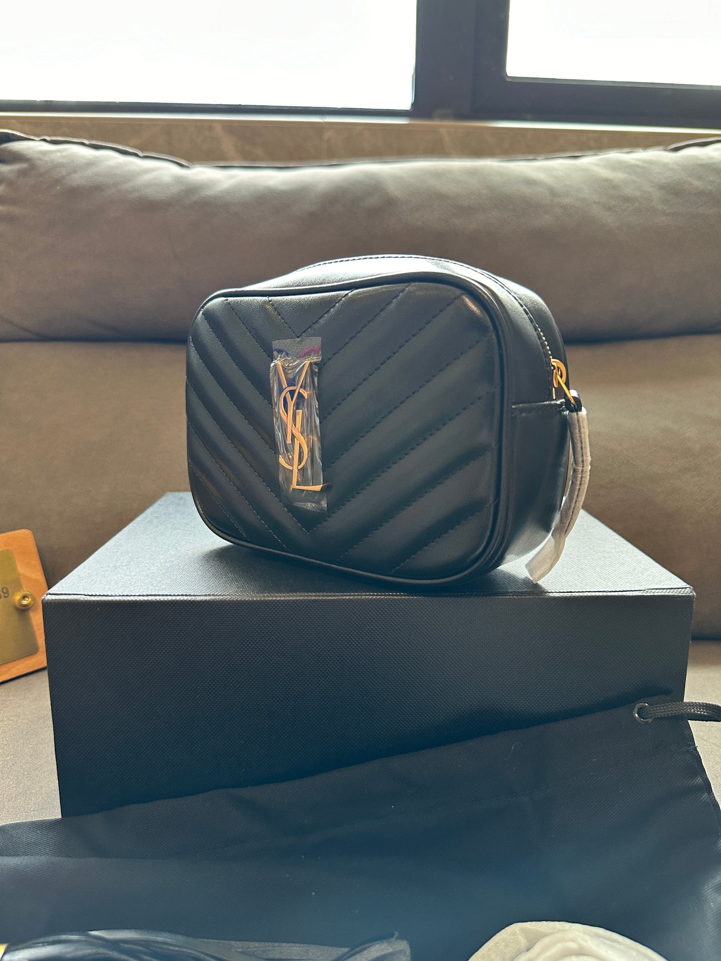 Saint Laurent Lou Camera Bag Black Quilted Leather with Gold Tassel