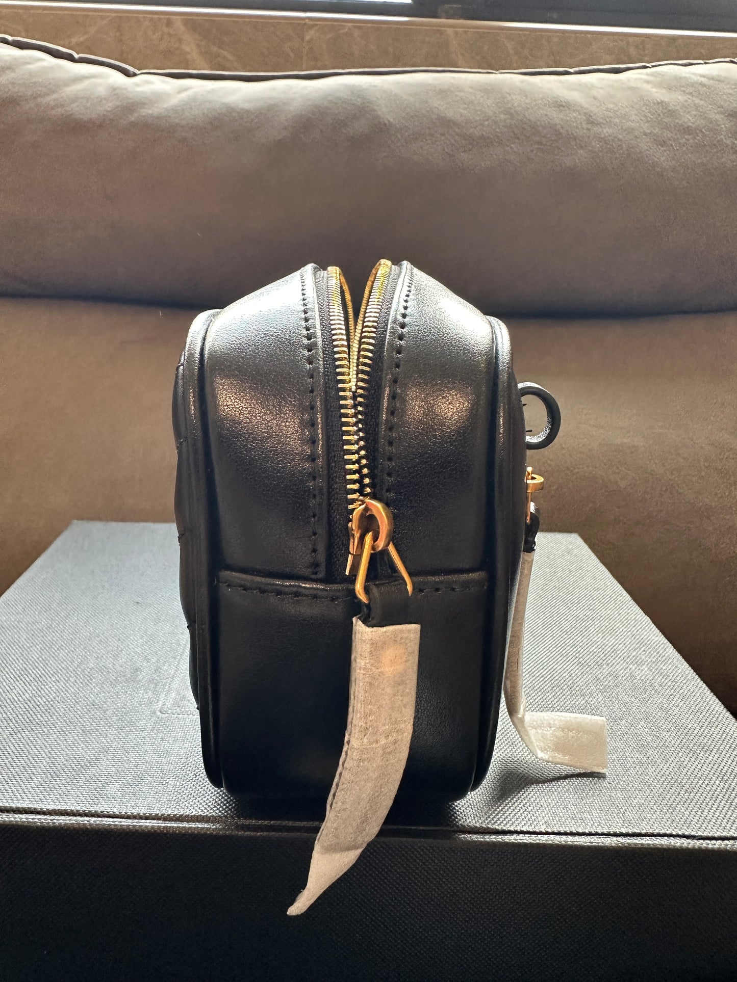 Saint Laurent Lou Camera Bag Black Quilted Leather with Gold Tassel