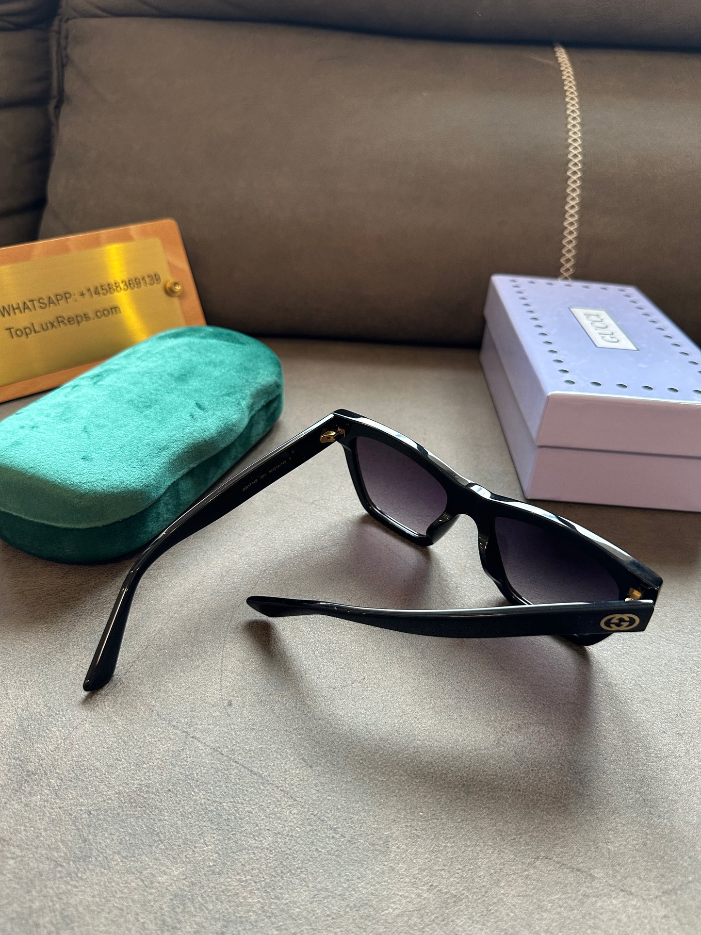 Gucci GG1714S Black Square Sunglasses