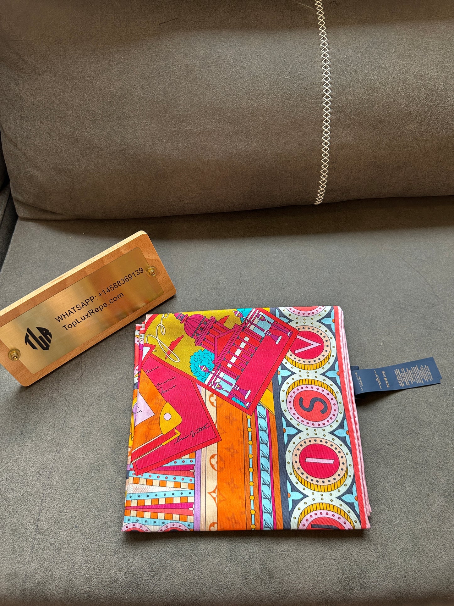 Louis Vuitton Colorful Printed Silk Square Scarf