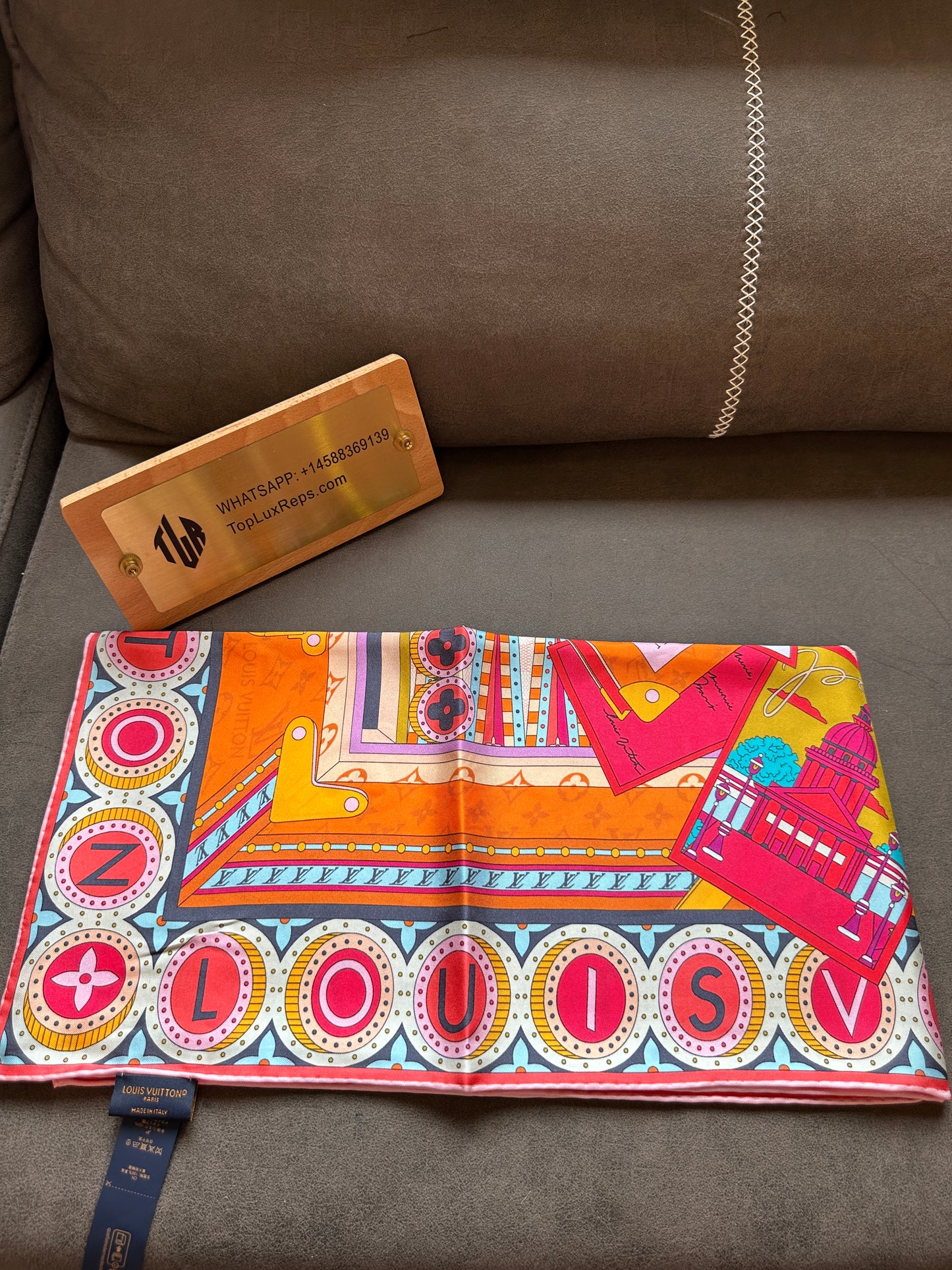 Louis Vuitton Colorful Printed Silk Square Scarf