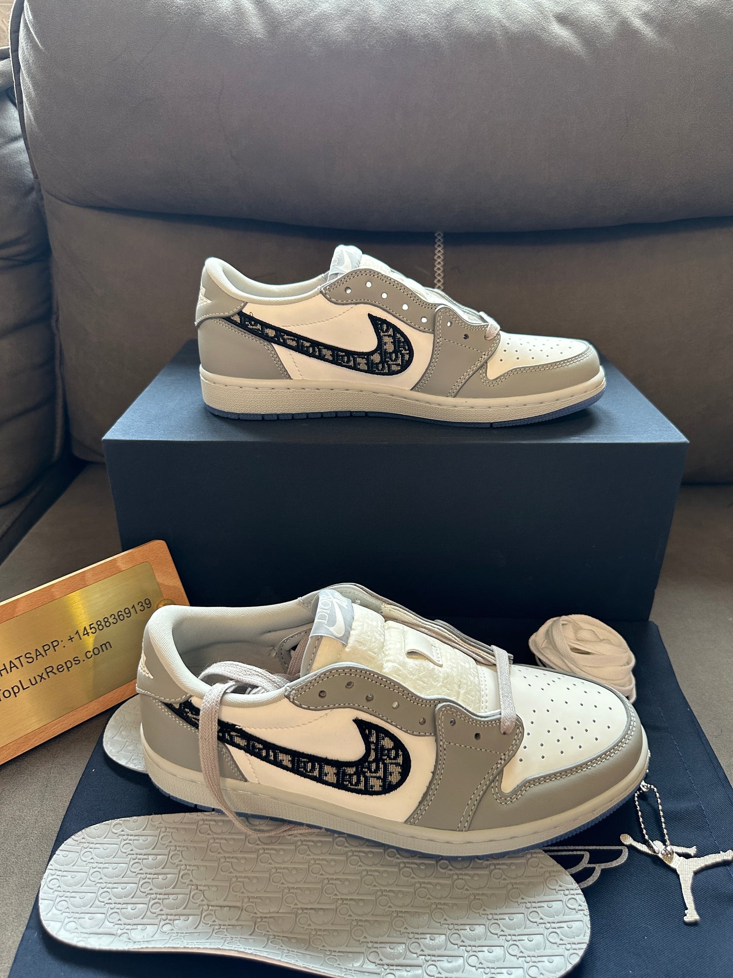 Air Jordan 1 Low x Dior Grey White Limited Edition