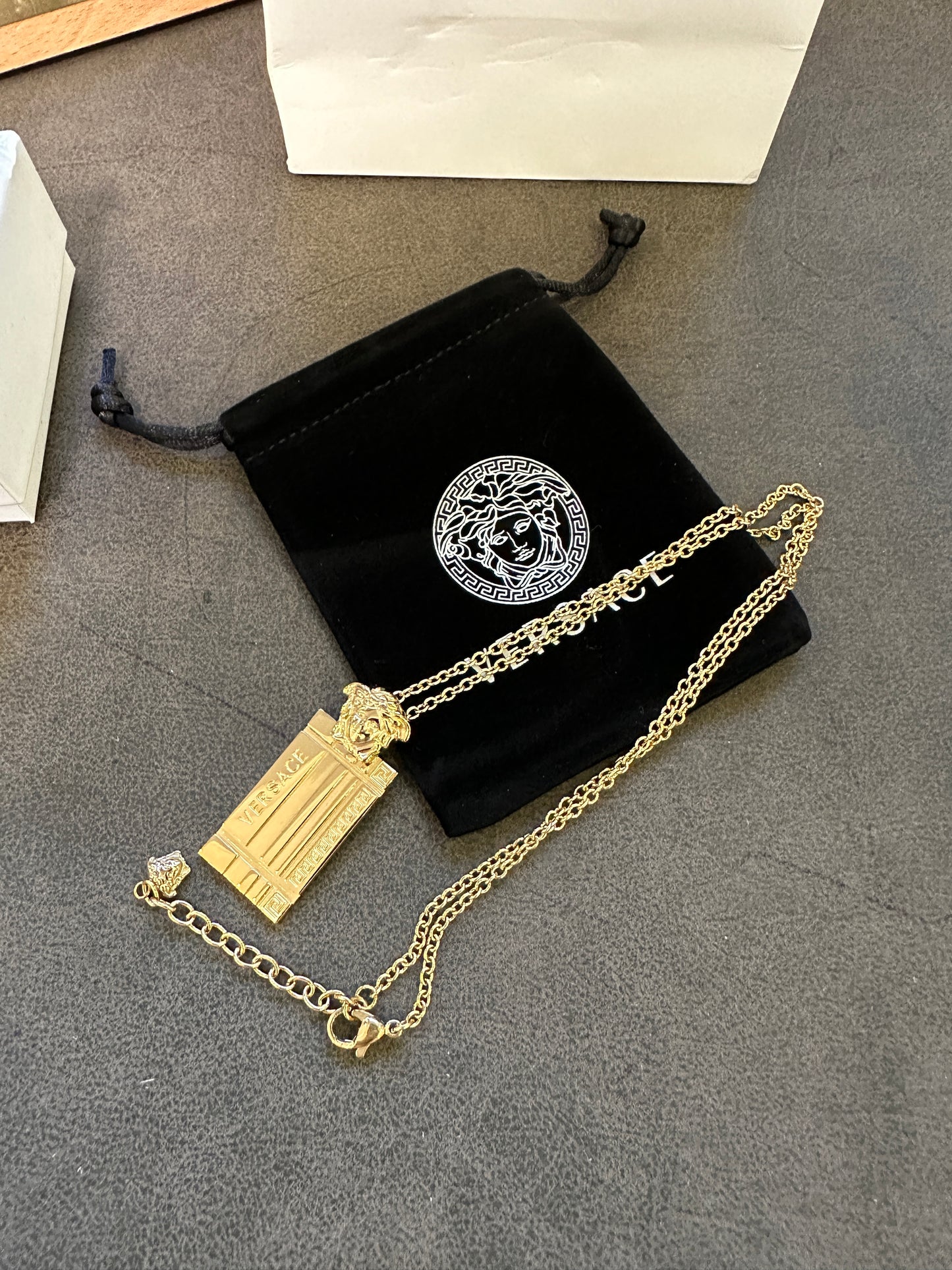 Versace Medusa Gold-Tone Pendant Necklace