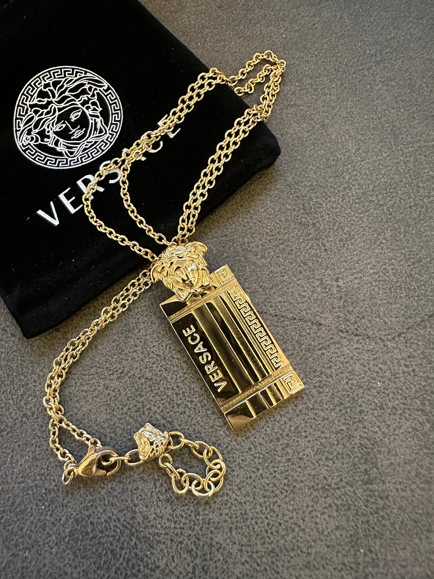 Versace Medusa Gold-Tone Pendant Necklace
