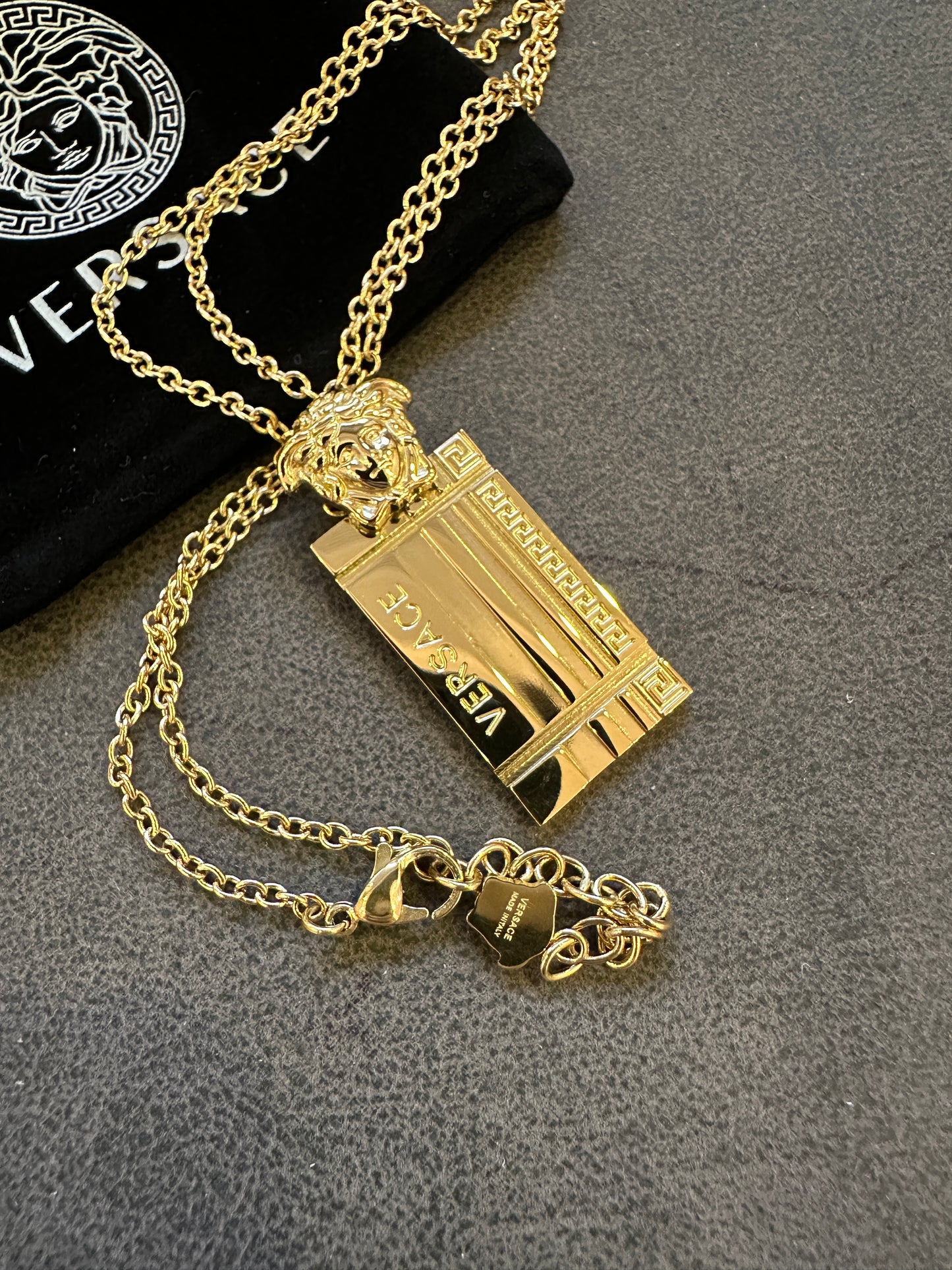 Versace Medusa Gold-Tone Pendant Necklace